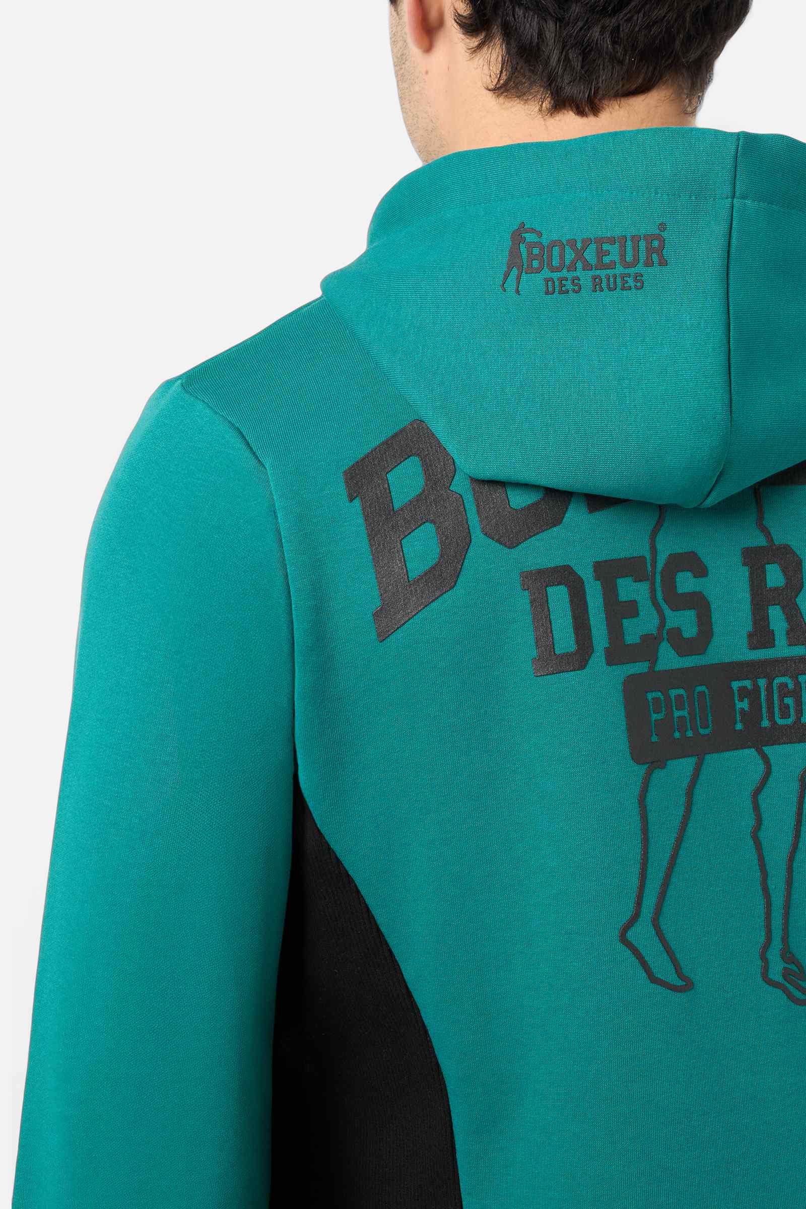 Sweat à capuche zippé Aston Green Sweat Vestes Boxeur des Rues