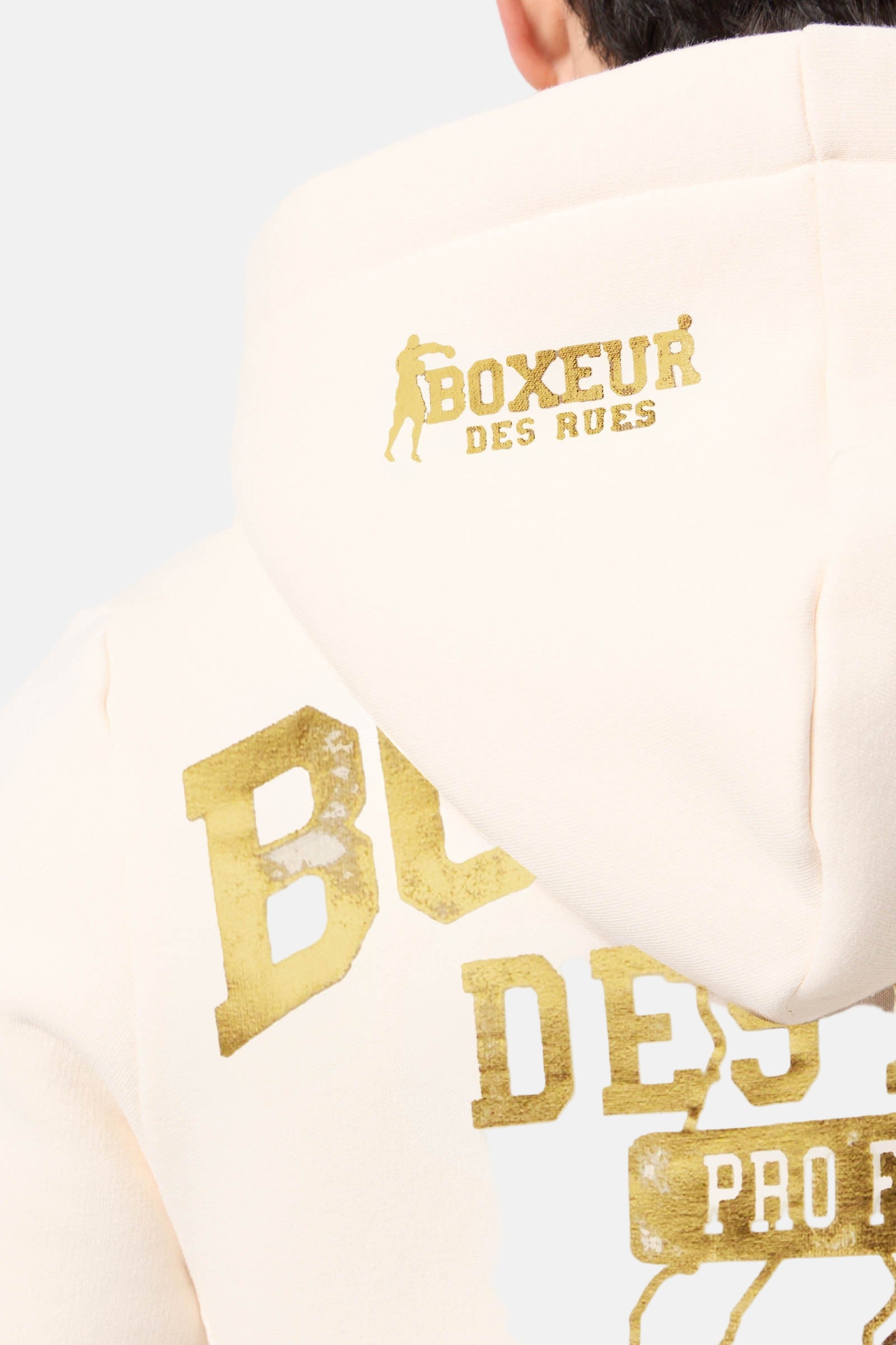 Sweat-shirt à capuche à fermeture complète en beurre