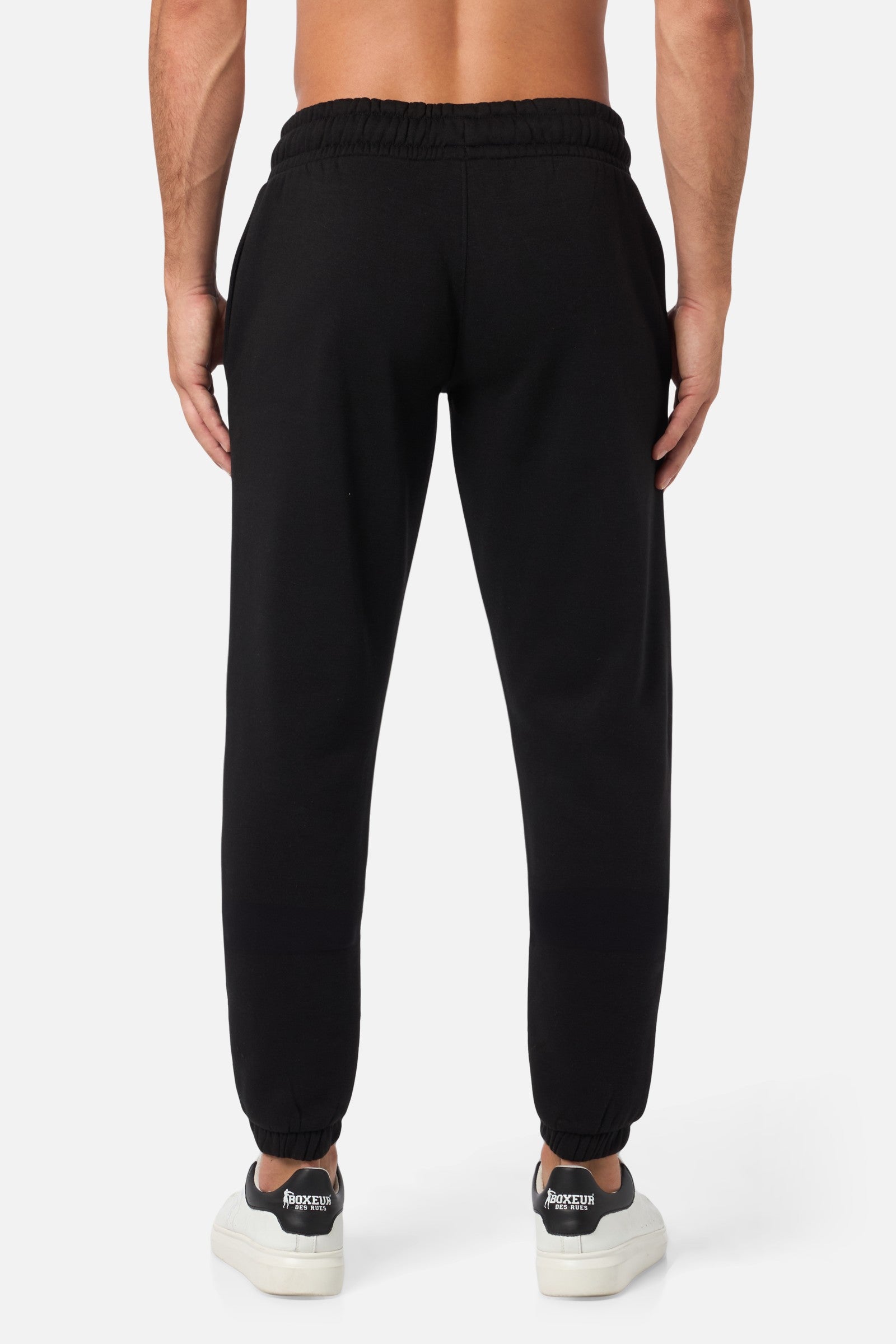 Long Pants With Patch in Black Pantalon Boxeur des Rues