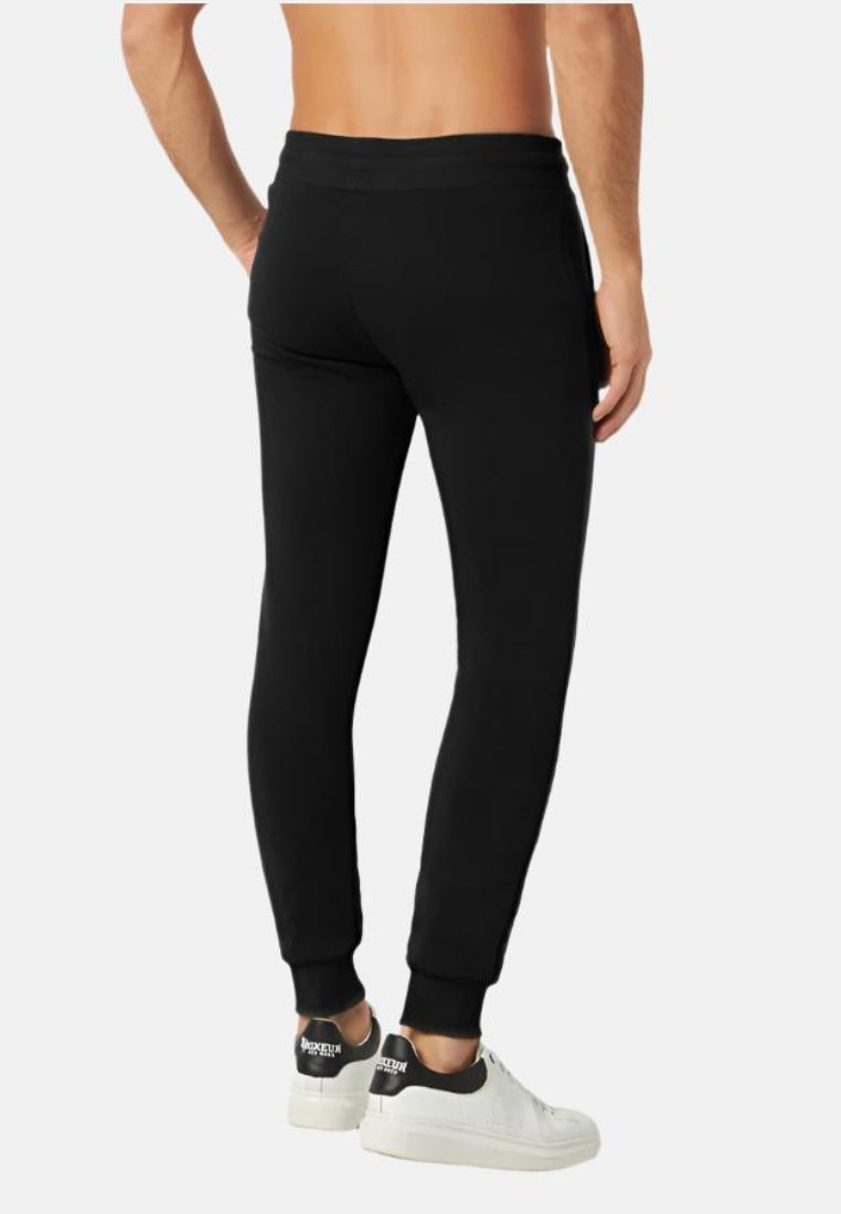 Sweatpant Slim Fit With Logo in Black-White Pantalon Boxeur des Rues