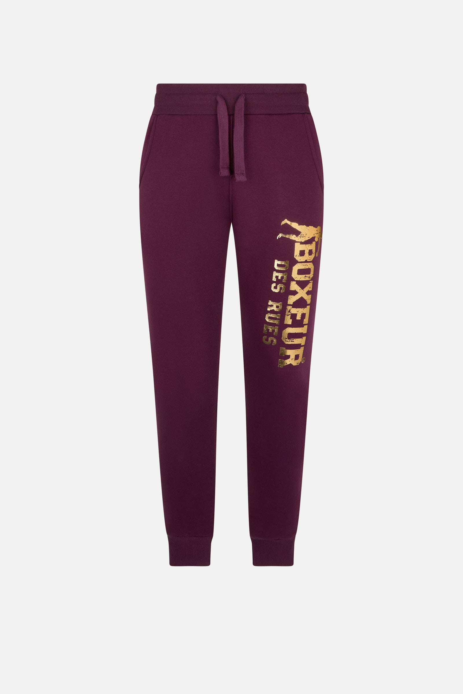 Slim Fit Sweatpant With Logo in Wine Pantalon Boxeur des Rues