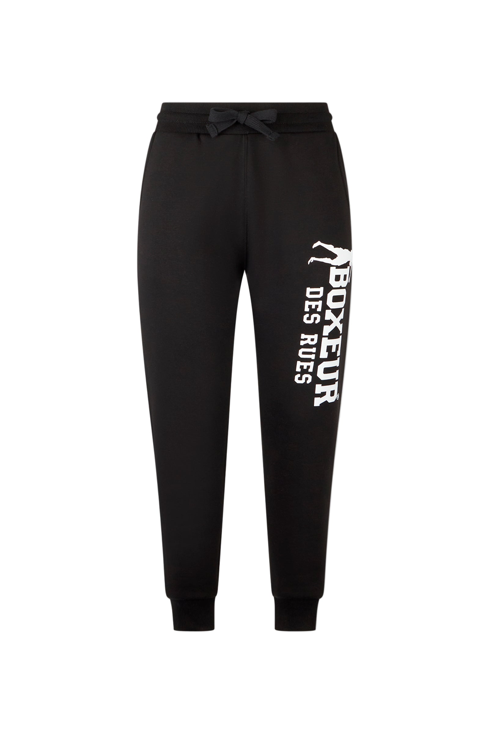 Sweatpant Slim Fit With Logo in Black-White Pantalon Boxeur des Rues