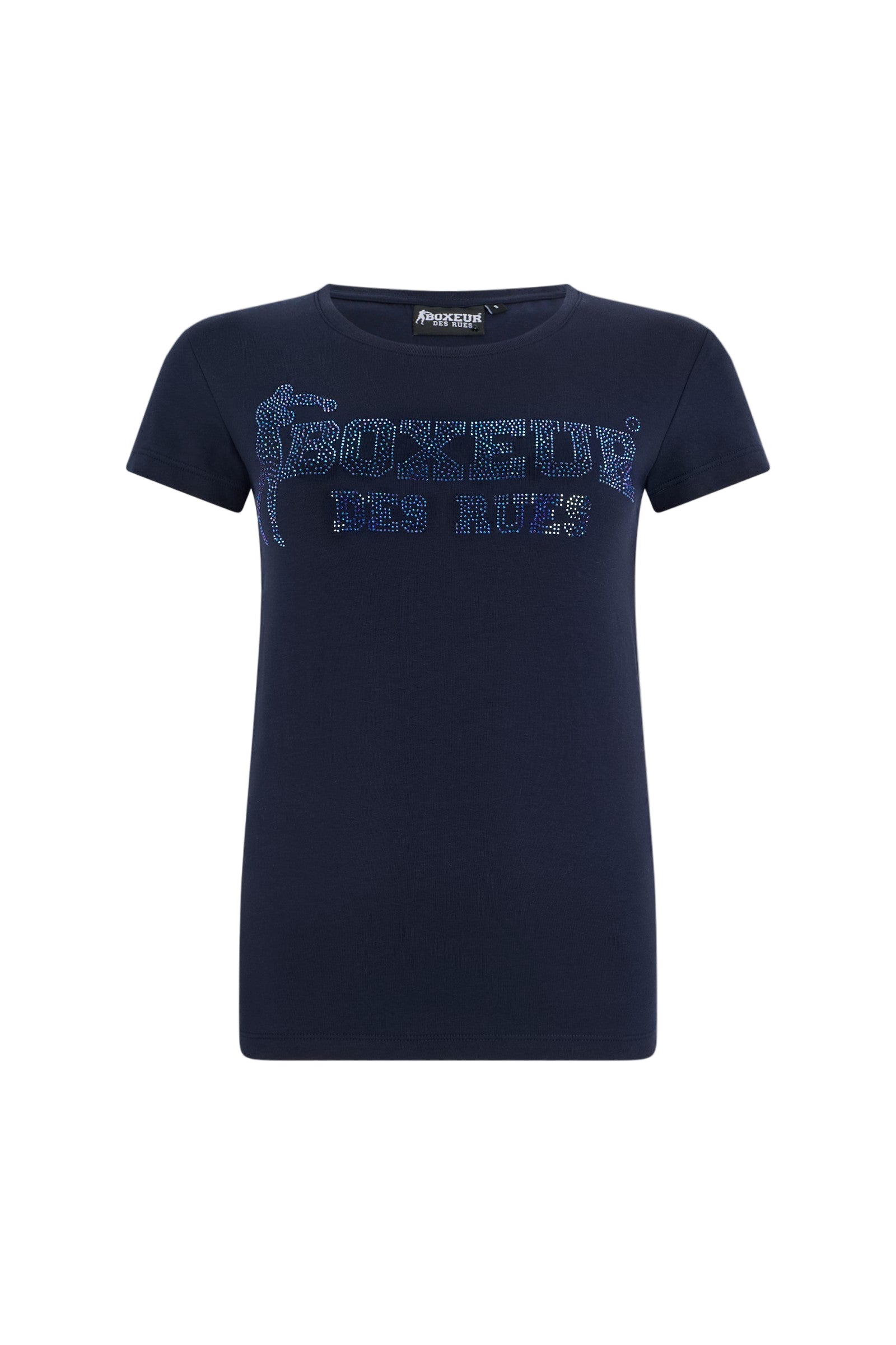 T-shirt Rhinestone Logo en Midnight