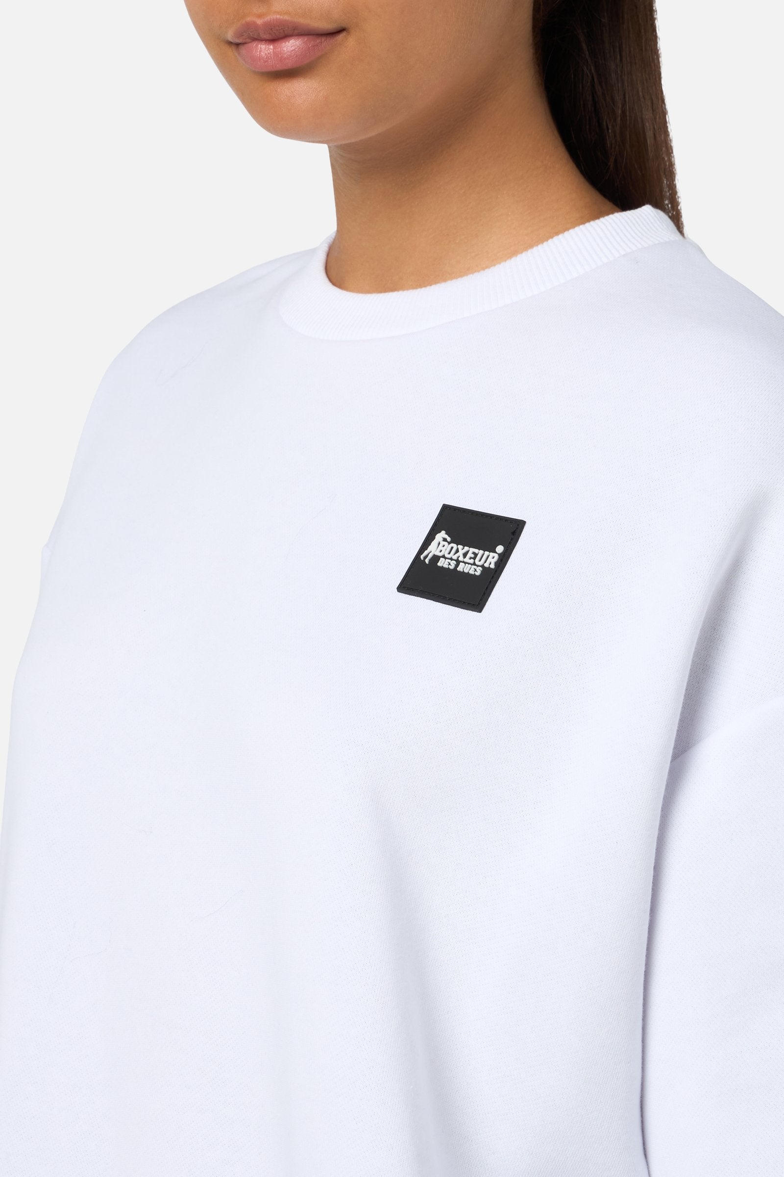 Sweat-shirt ras du cou en blanc Sweatshirts Boxeur des Rues