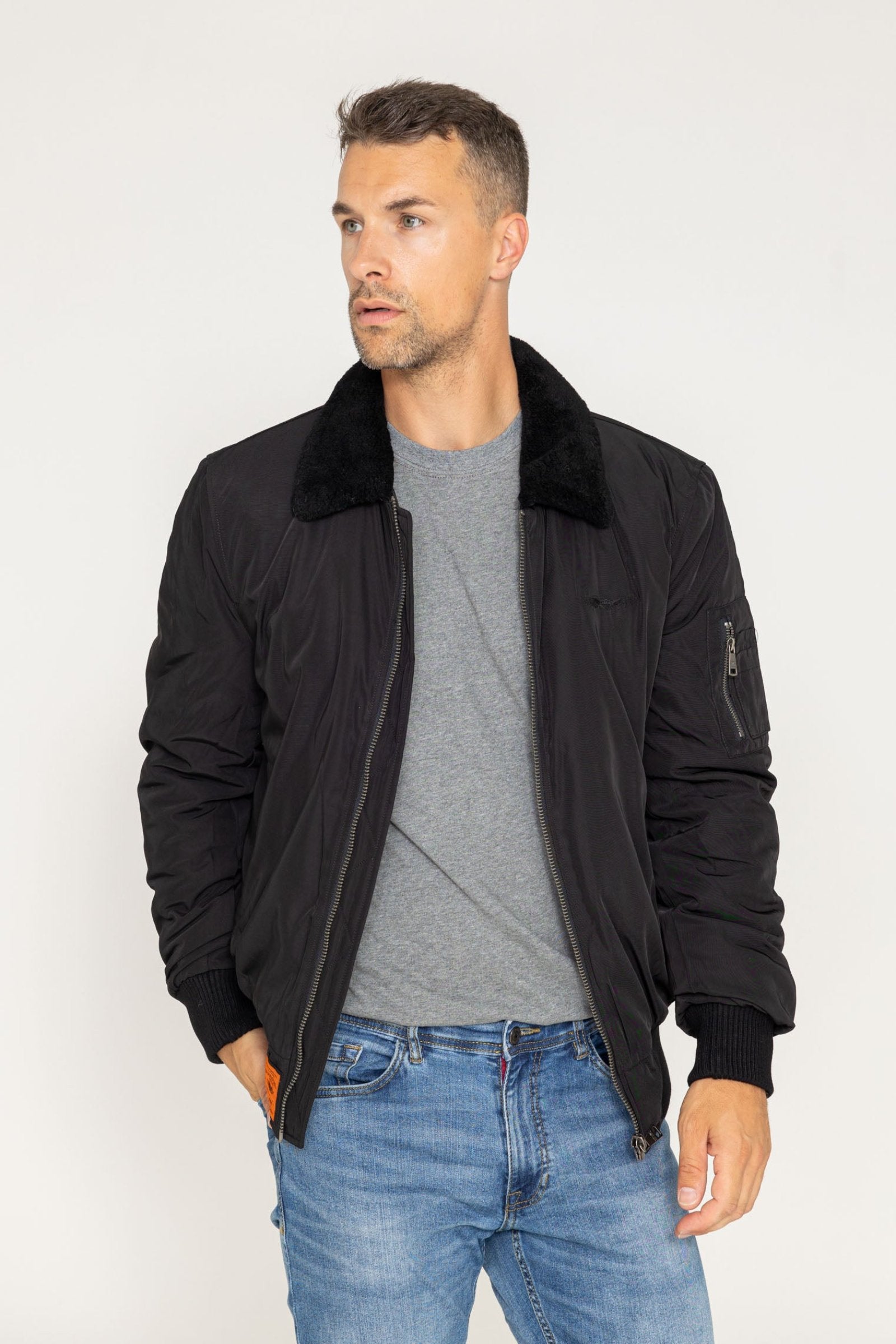 Curtiss M Veste bomber dans Black Vestes Bombers Original
