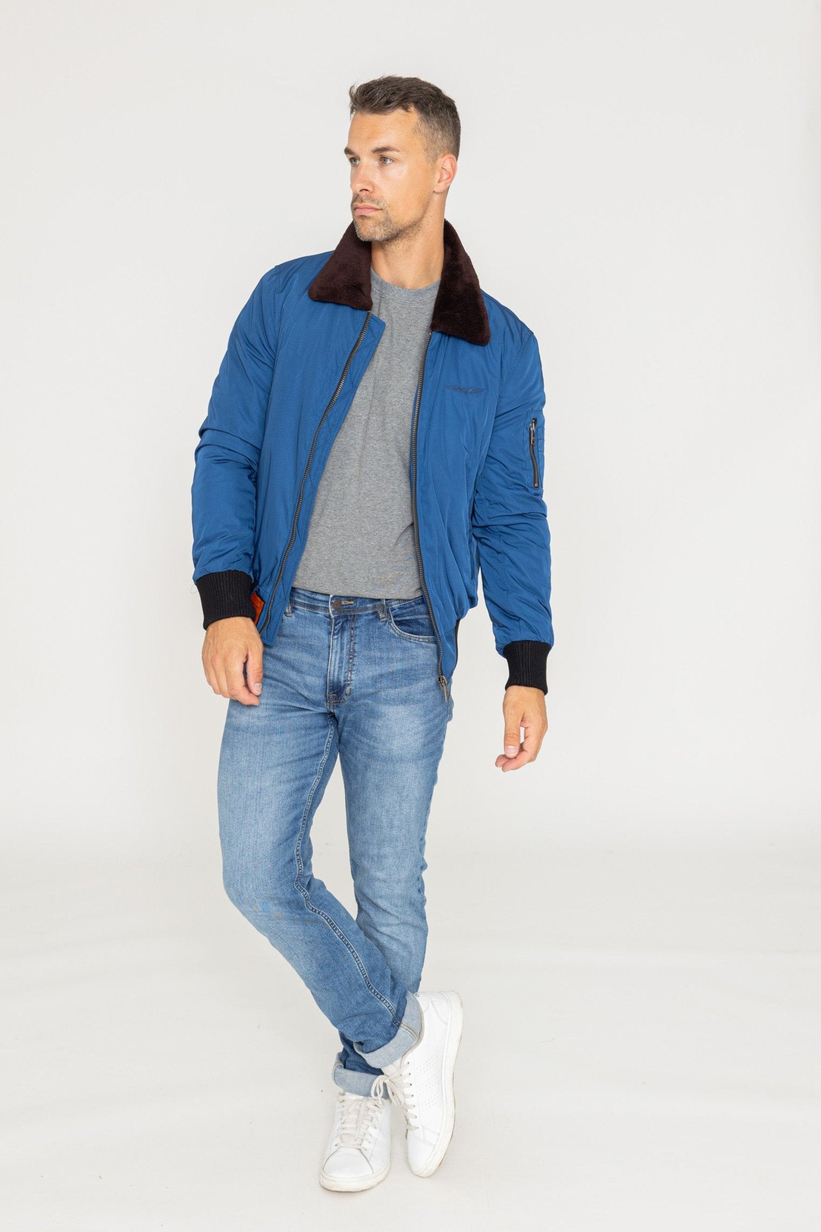 Curtiss M Bomber dans Vestes Indigo Bombers Original