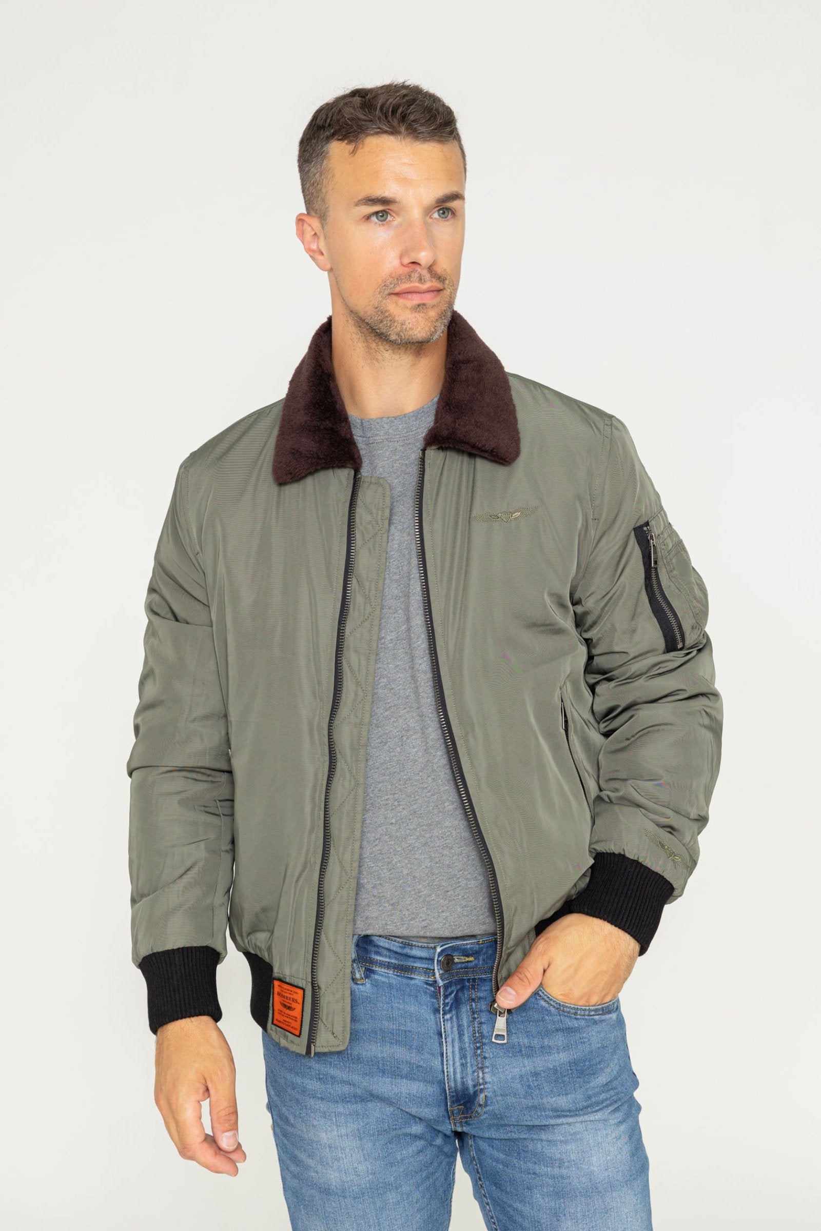 Curtiss M Bomber dans Vestes Kaki Bombers Original