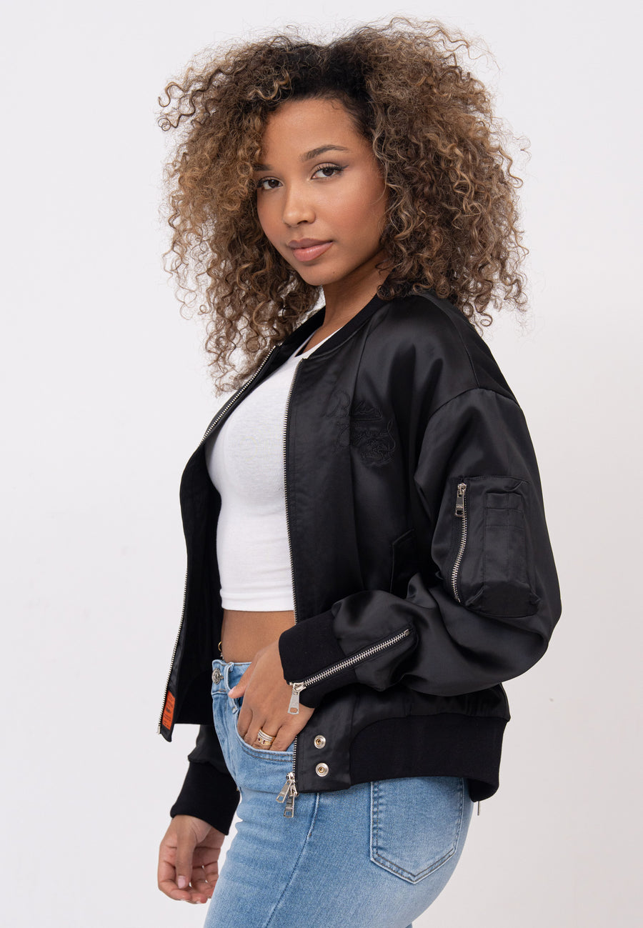 Daily Rose W Bombers in Black Vestes Bombers Original