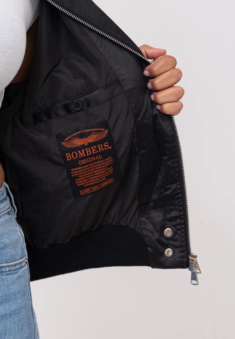 Daily Rose W Bombers in Black Vestes Bombers Original