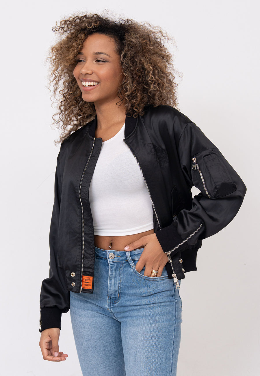 Daily Rose W Bombers in Black Vestes Bombers Original