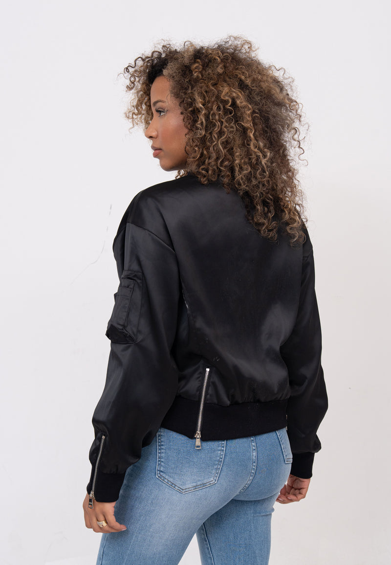 Daily Rose W Bombers in Black Vestes Bombers Original