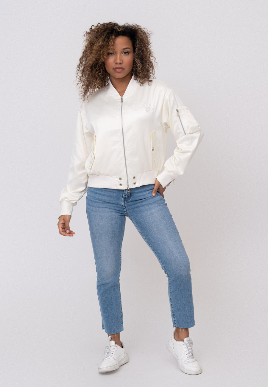 Daily Rose W Bombers in Cream Vestes Bombers Original