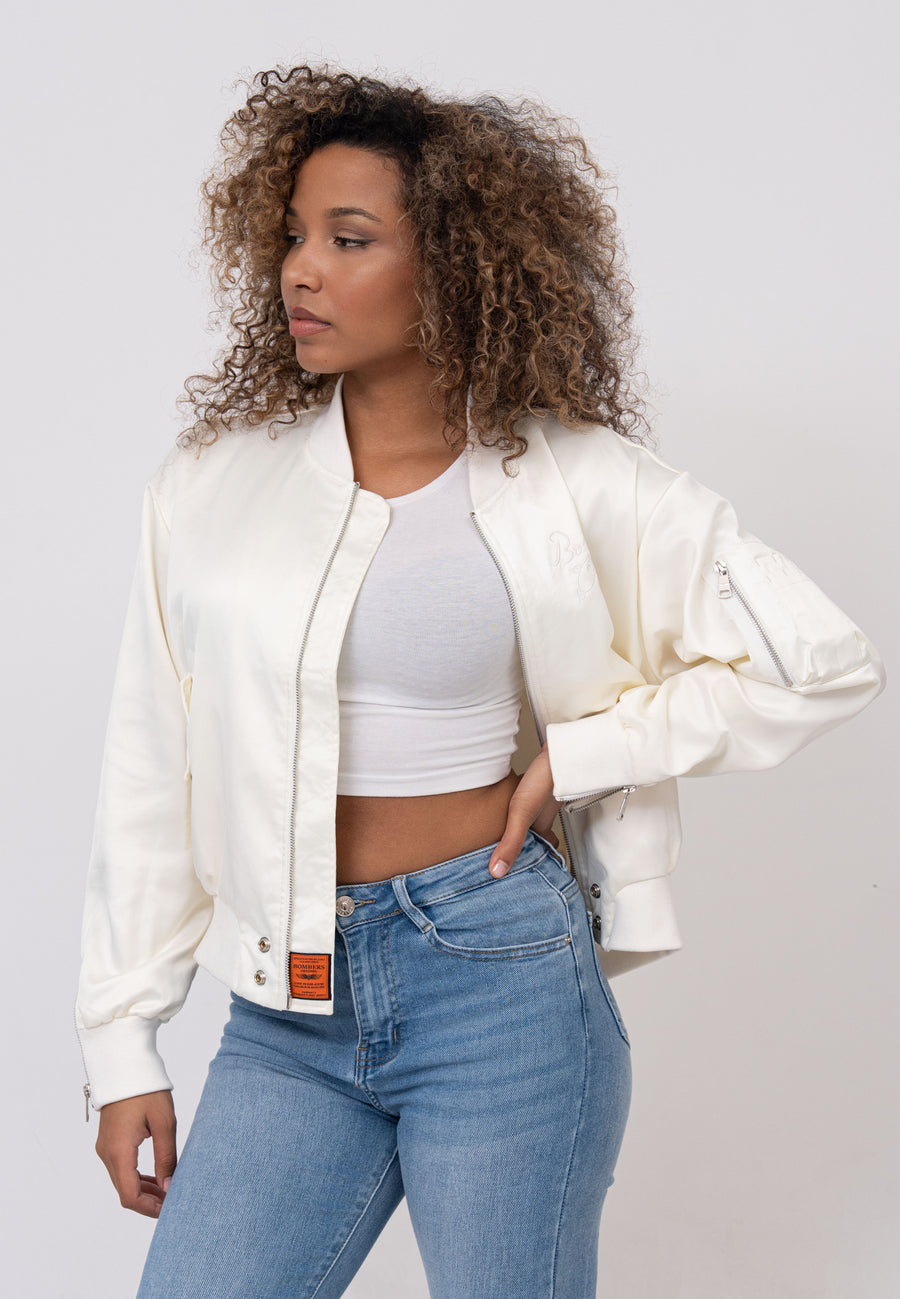 Daily Rose W Bombers in Cream Vestes Bombers Original