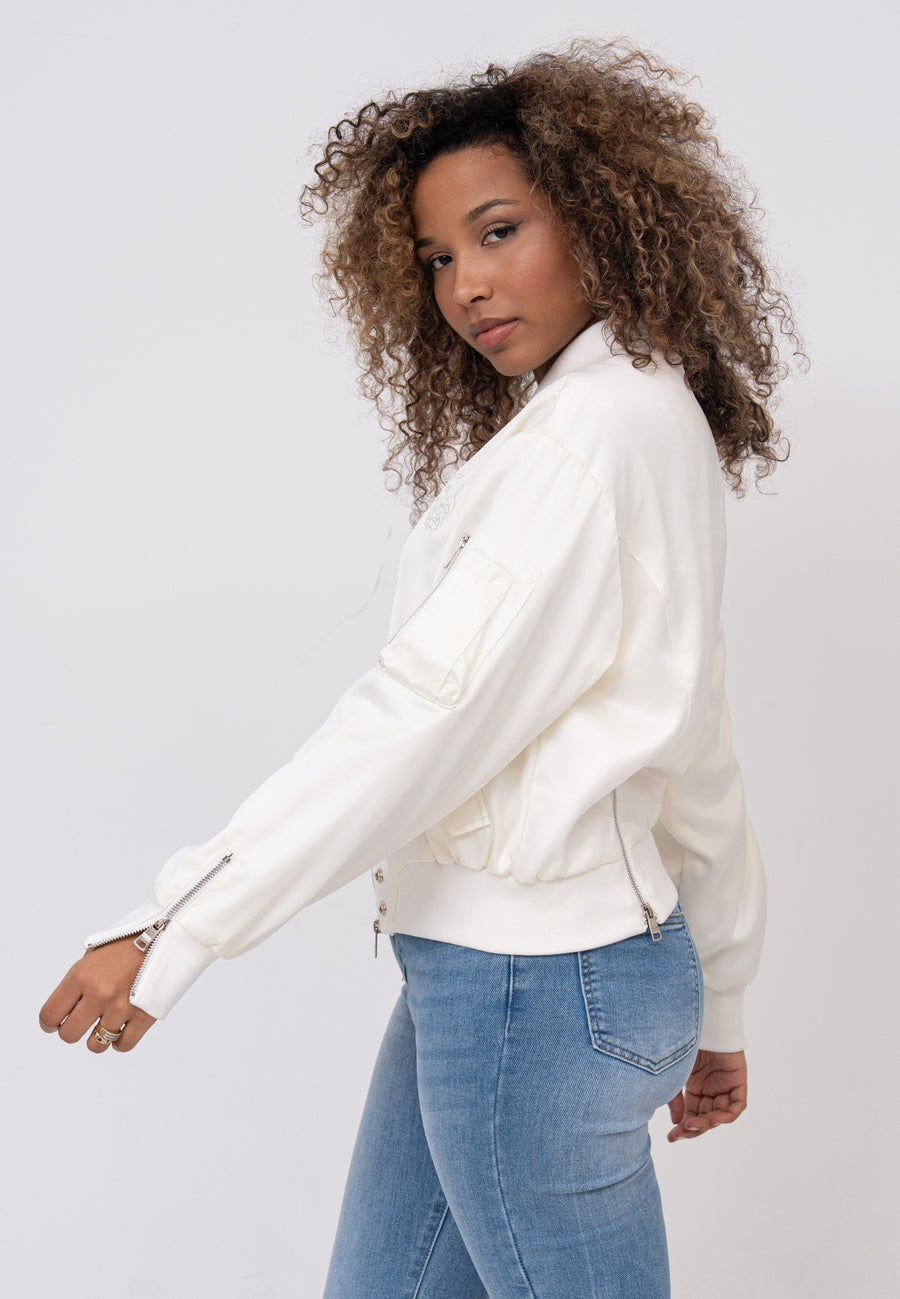 Daily Rose W Bombers in Cream Vestes Bombers Original
