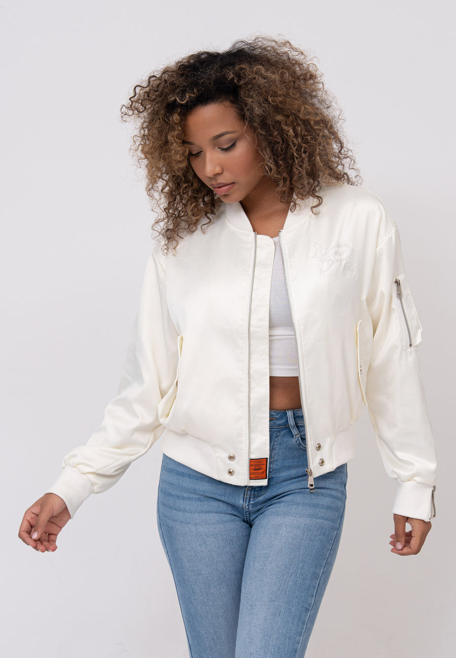 Daily Rose W Bombers in Cream Vestes Bombers Original