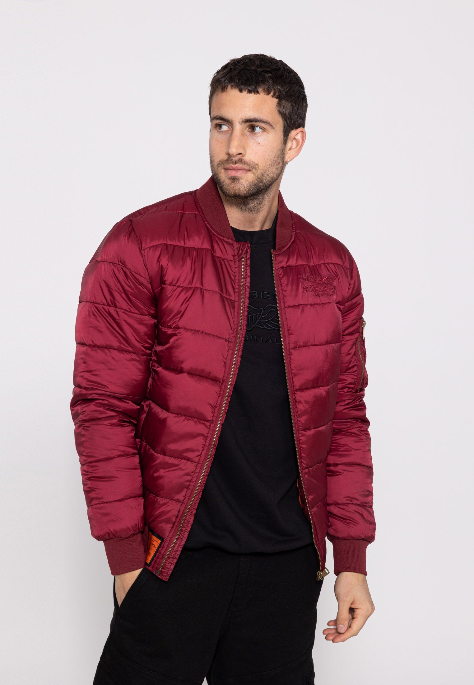 Doudoune Dallas M à Bourgogne Vestes Bombers Original