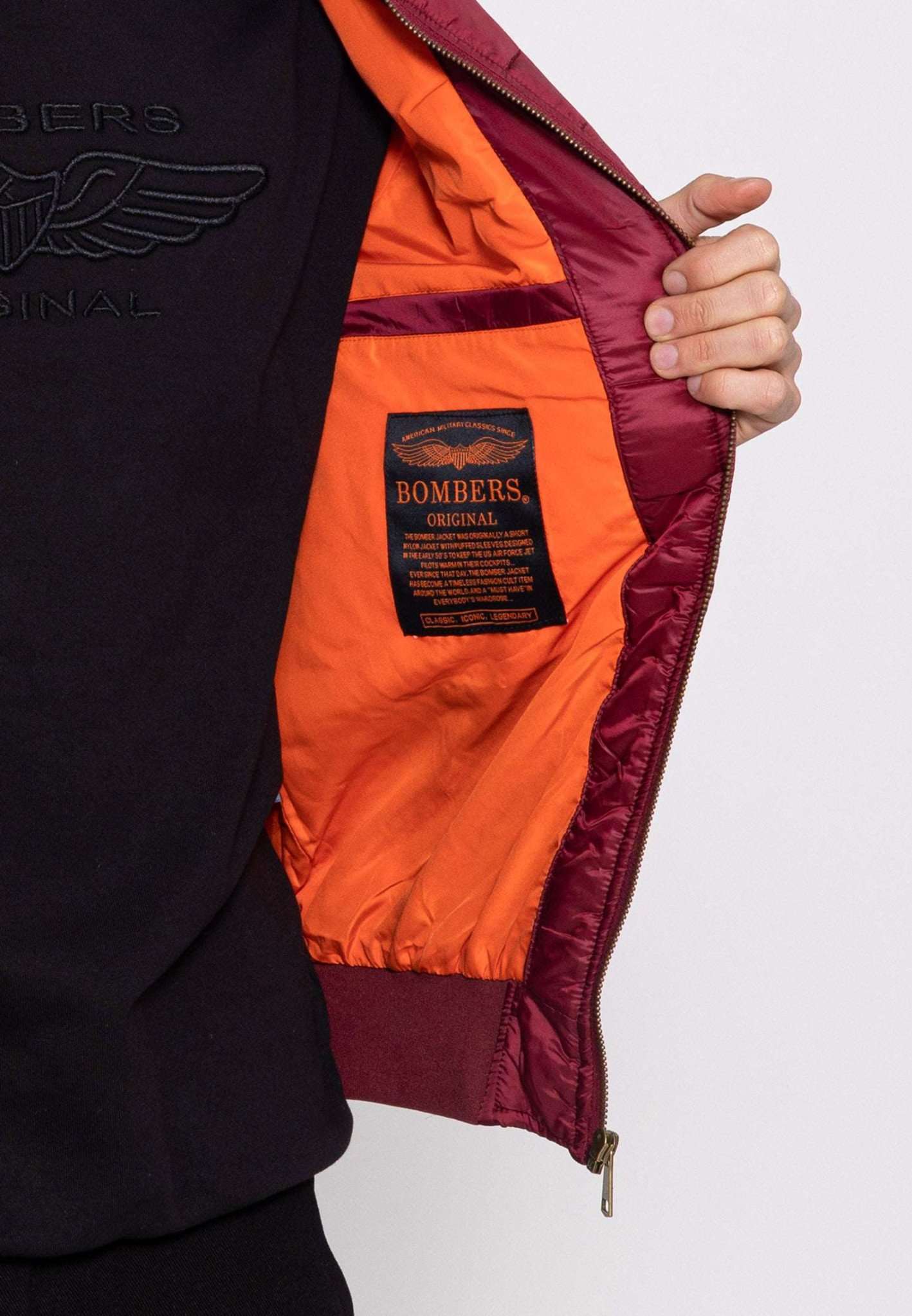 Doudoune Dallas M à Bourgogne Vestes Bombers Original