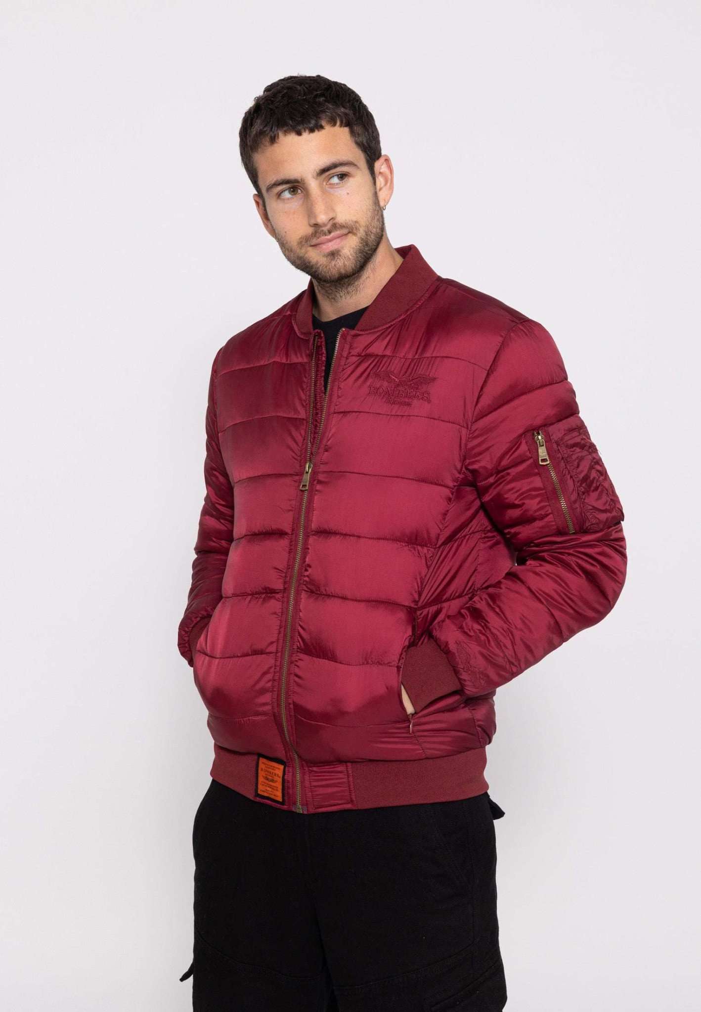 Bombers Original Bordeaux Bomberjacke Doudoune Dallas M En