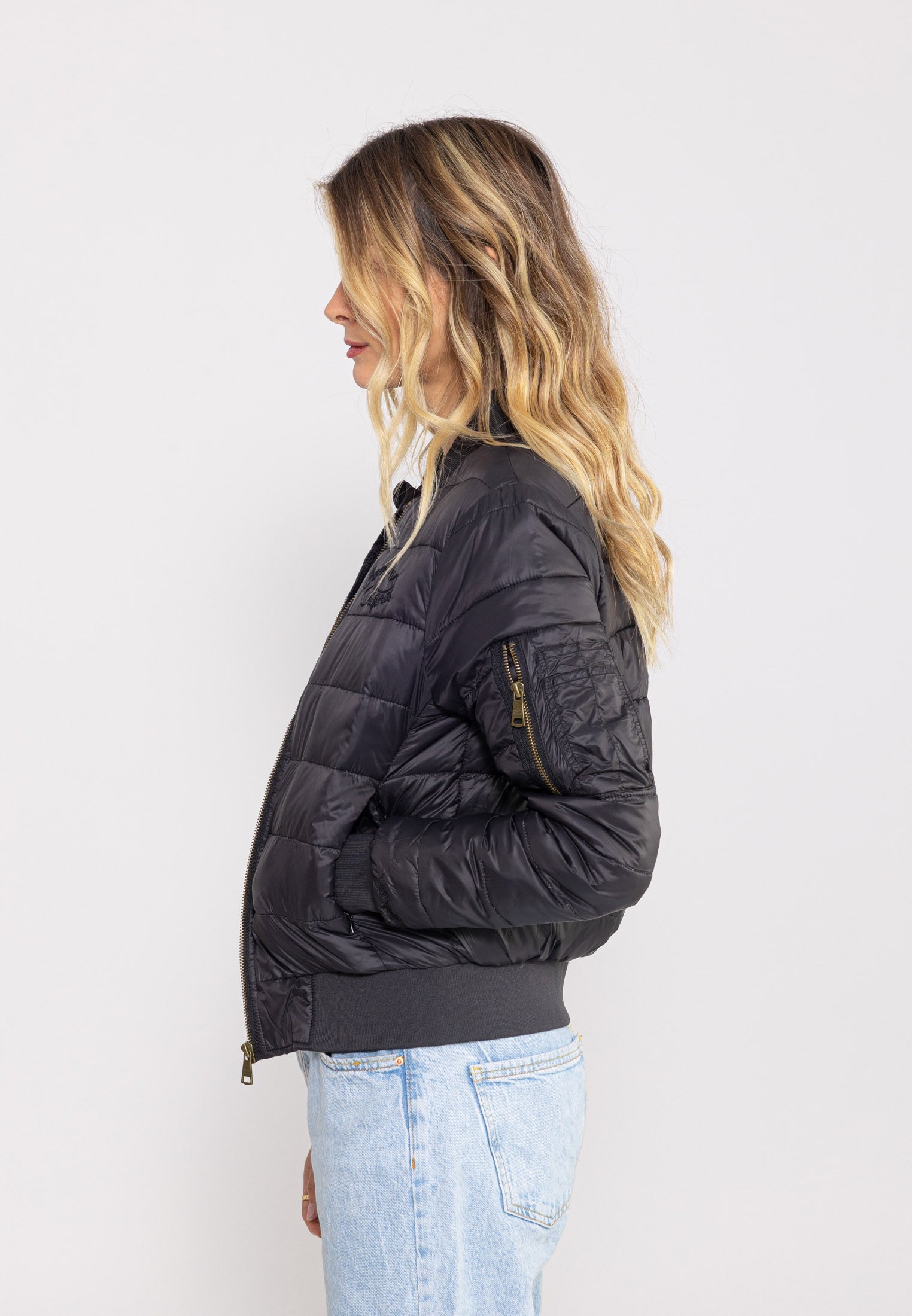 Doudoune Dallas W à Noir Vestes Bombers Original
