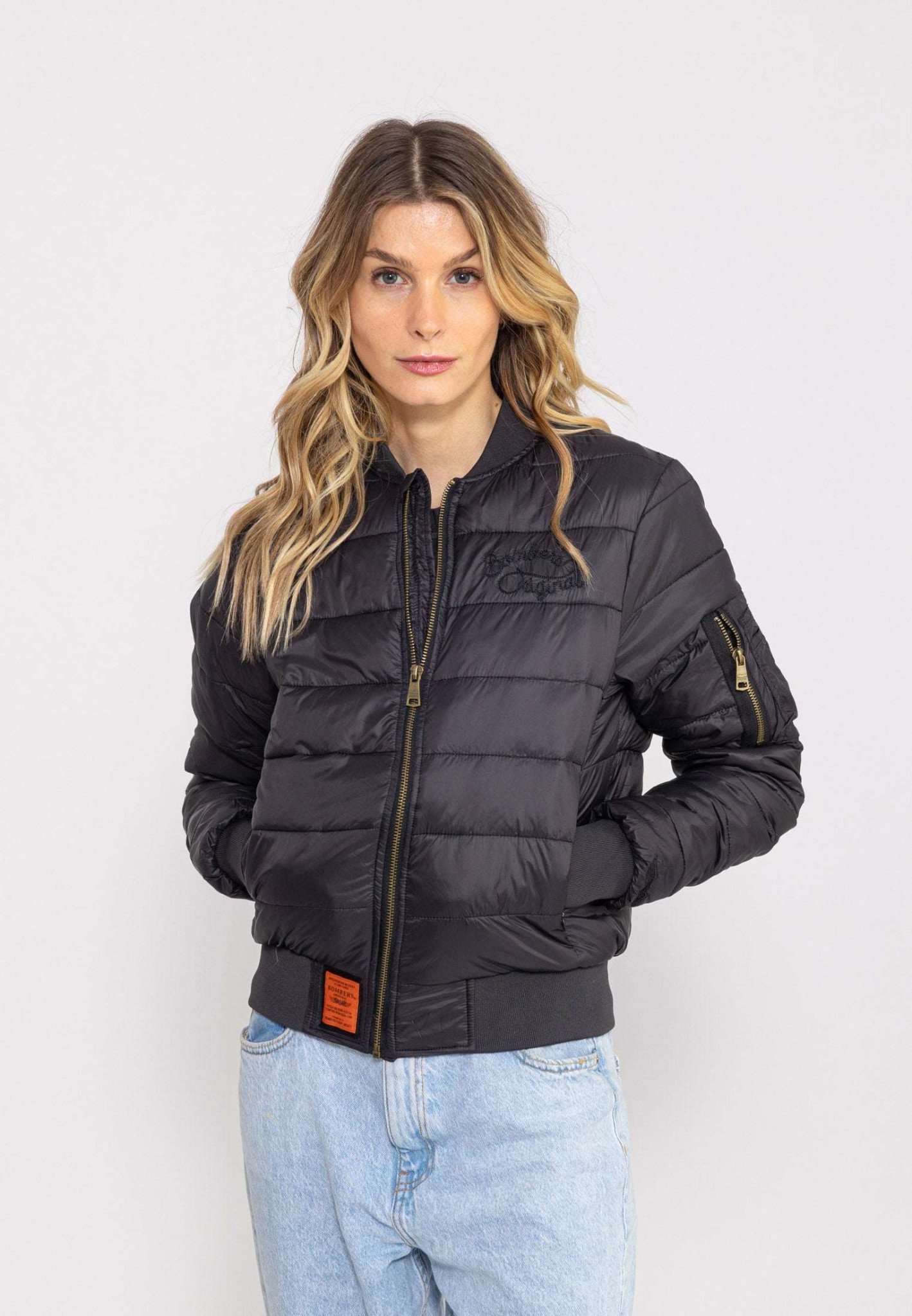 Doudoune Dallas W à Noir Vestes Bombers Original