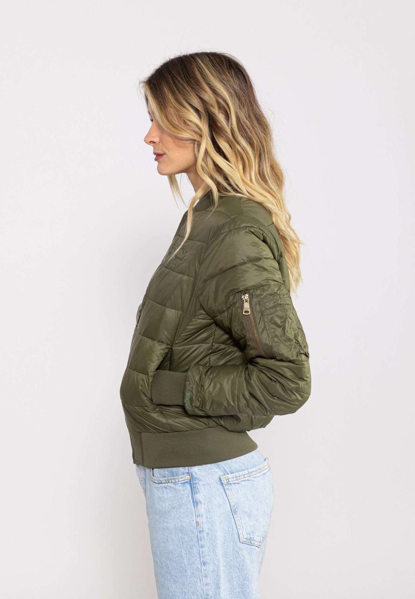 Doudoune Dallas W à Kaki Vestes Bombers Original