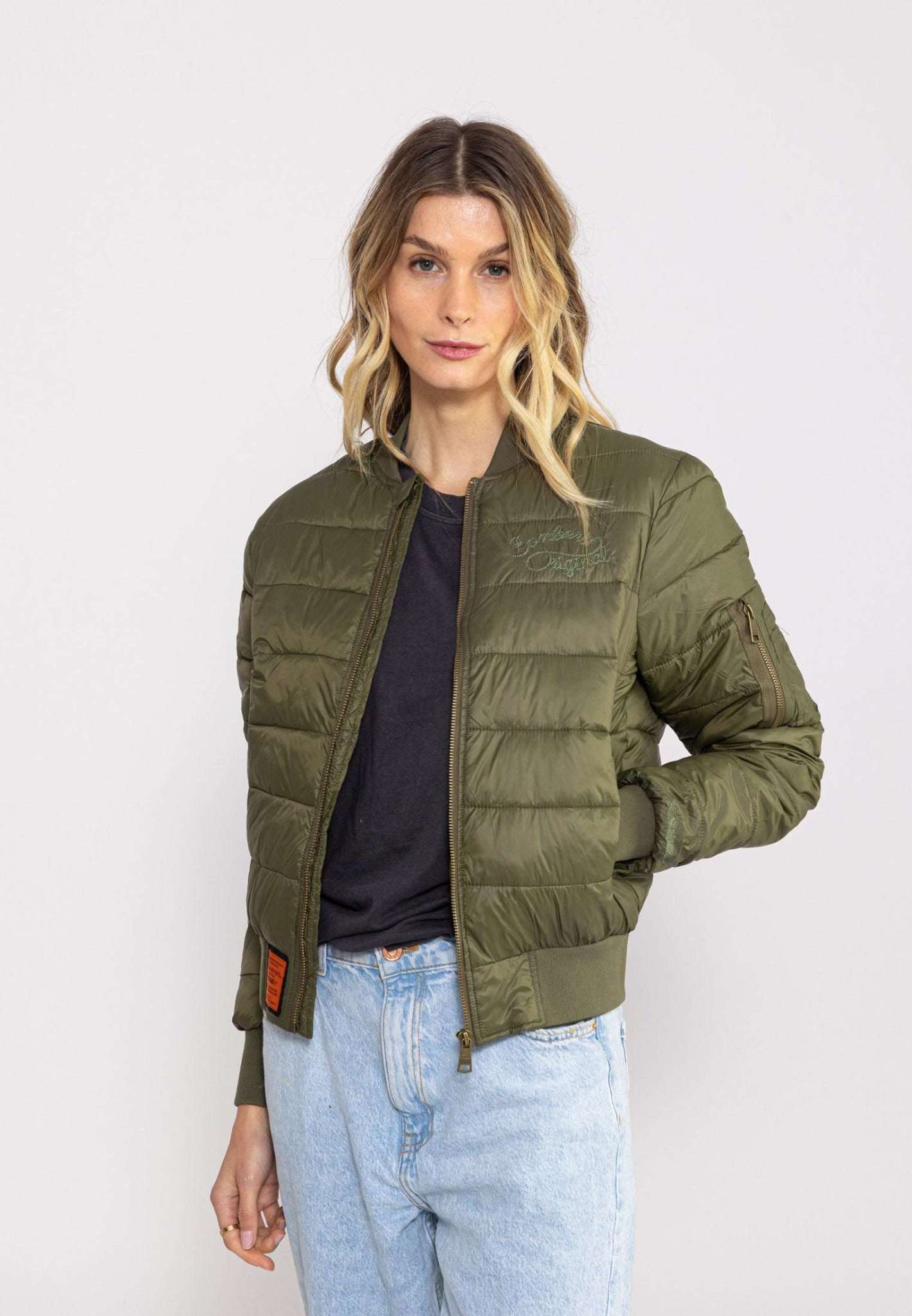 Doudoune Dallas W à Kaki Vestes Bombers Original