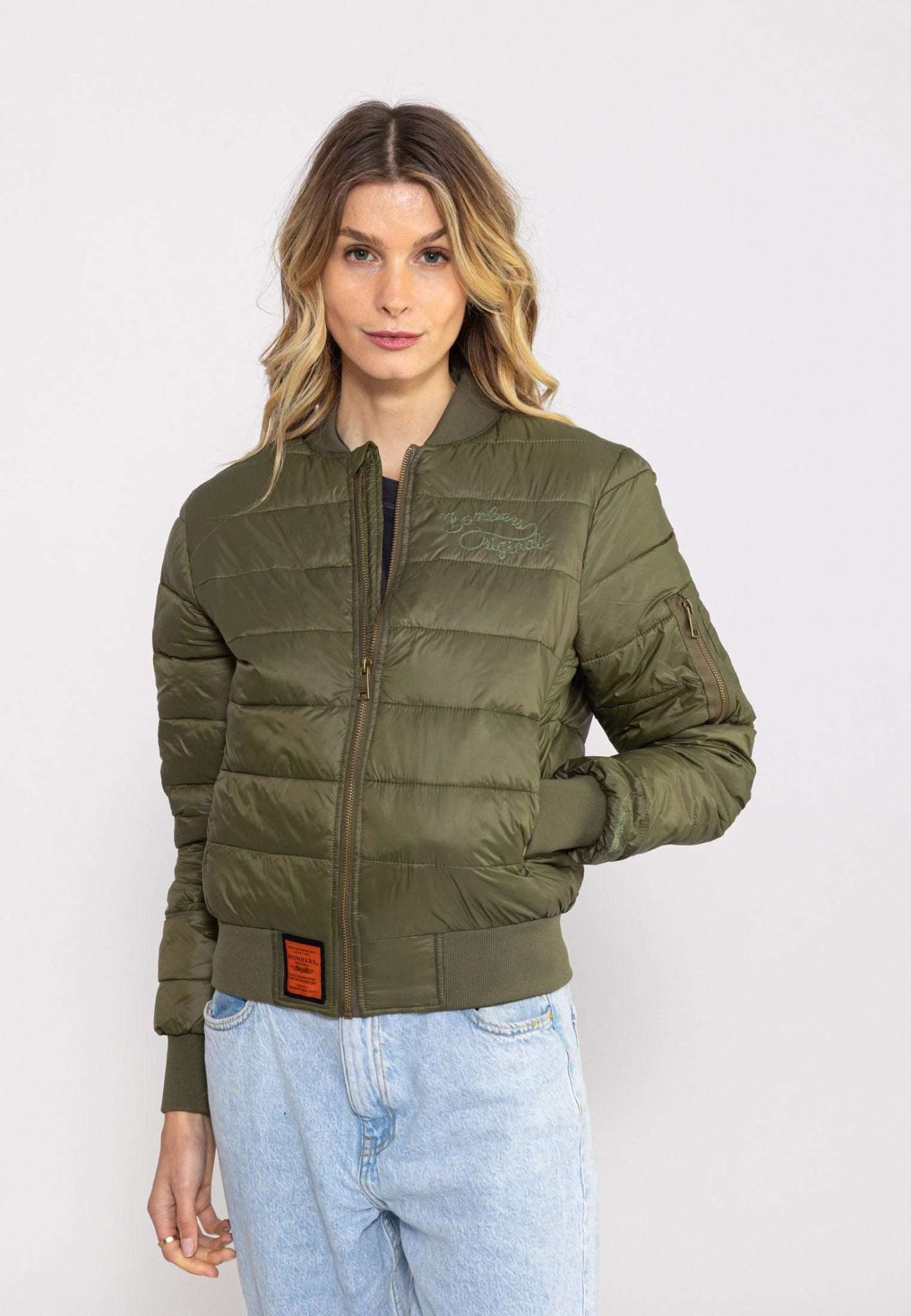 Doudoune Dallas W à Kaki Vestes Bombers Original