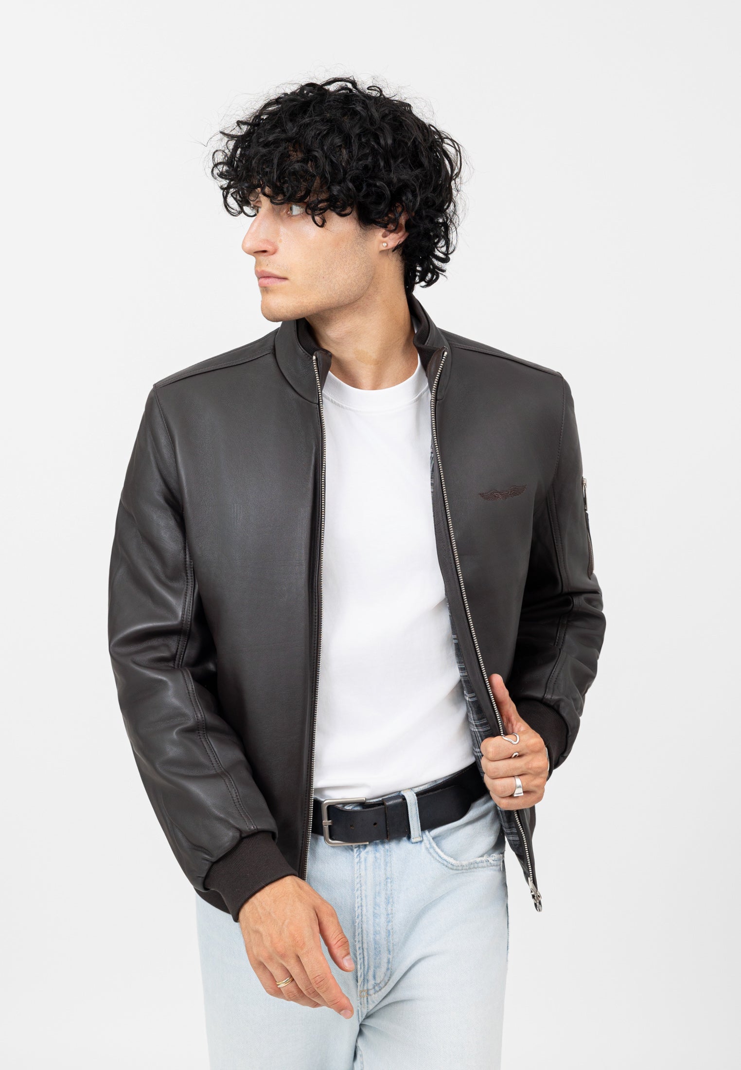 Denver-M in Brown Vestes Bombers Original