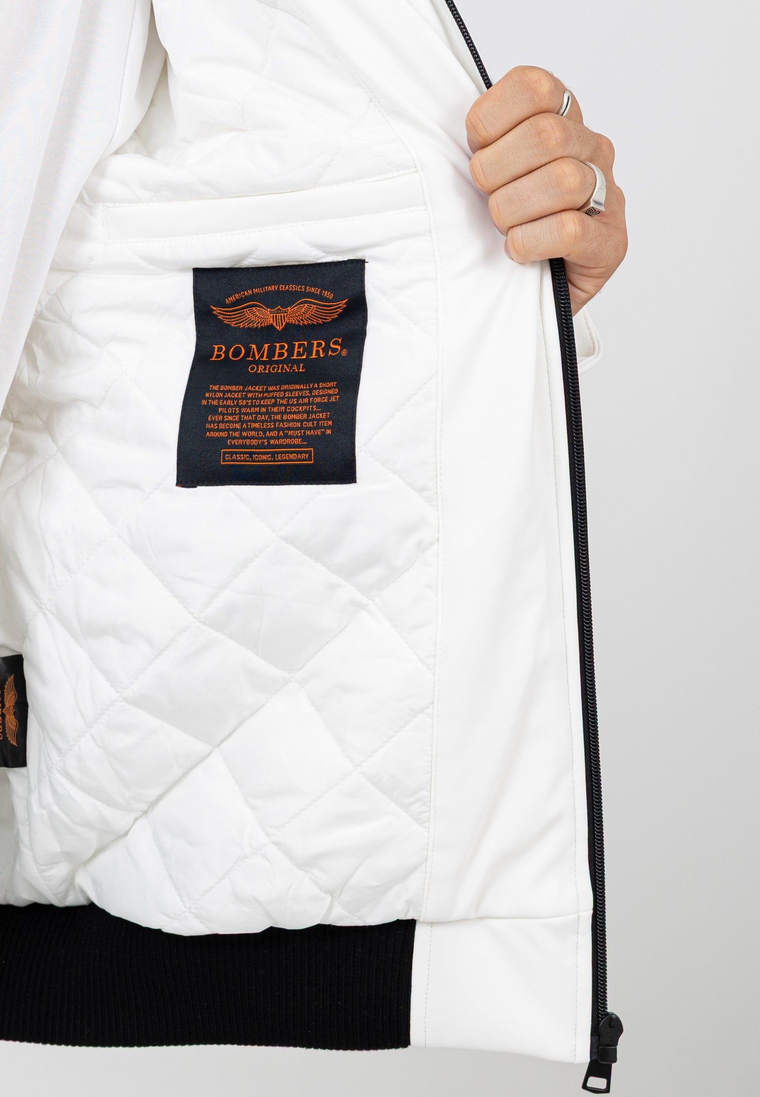 Edwards-M in Cream Vestes Bombers Original