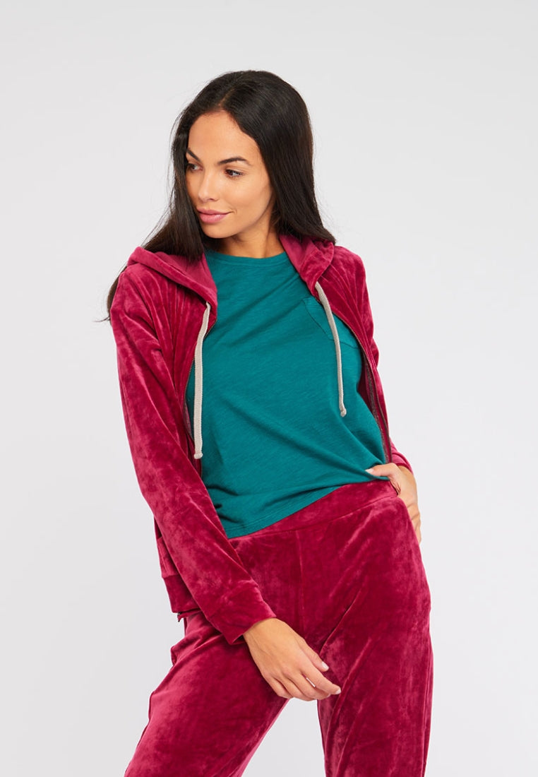 FRESCO-SEALAKE Veste de sweat en cassis Vestes de sweat Banana Moon