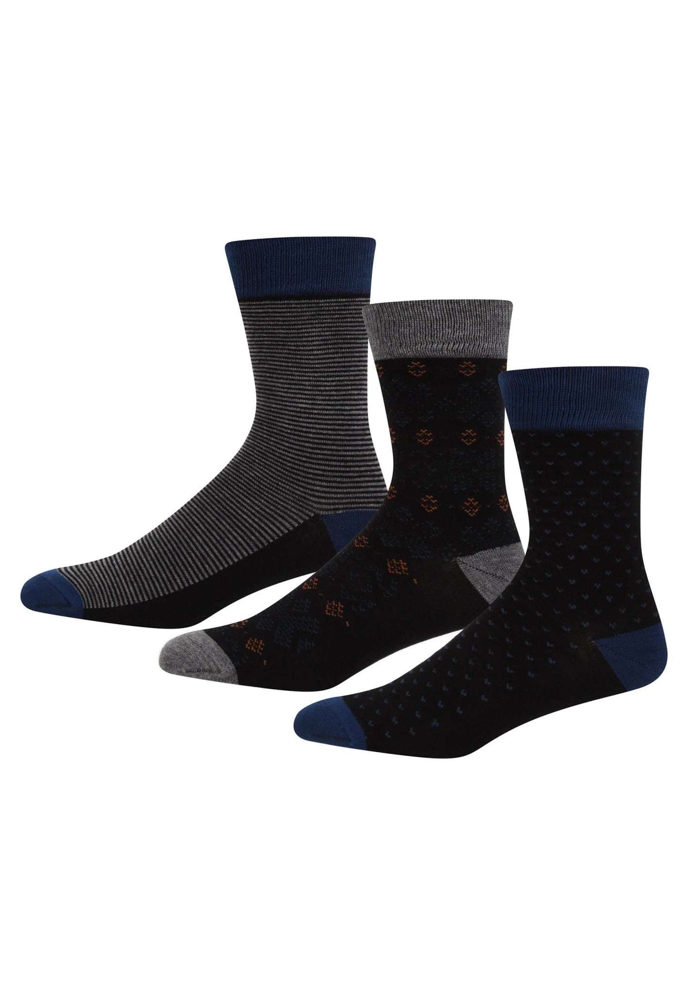 3 Pack de chaussettes Giftbox Elwell en marl charcoal Lee