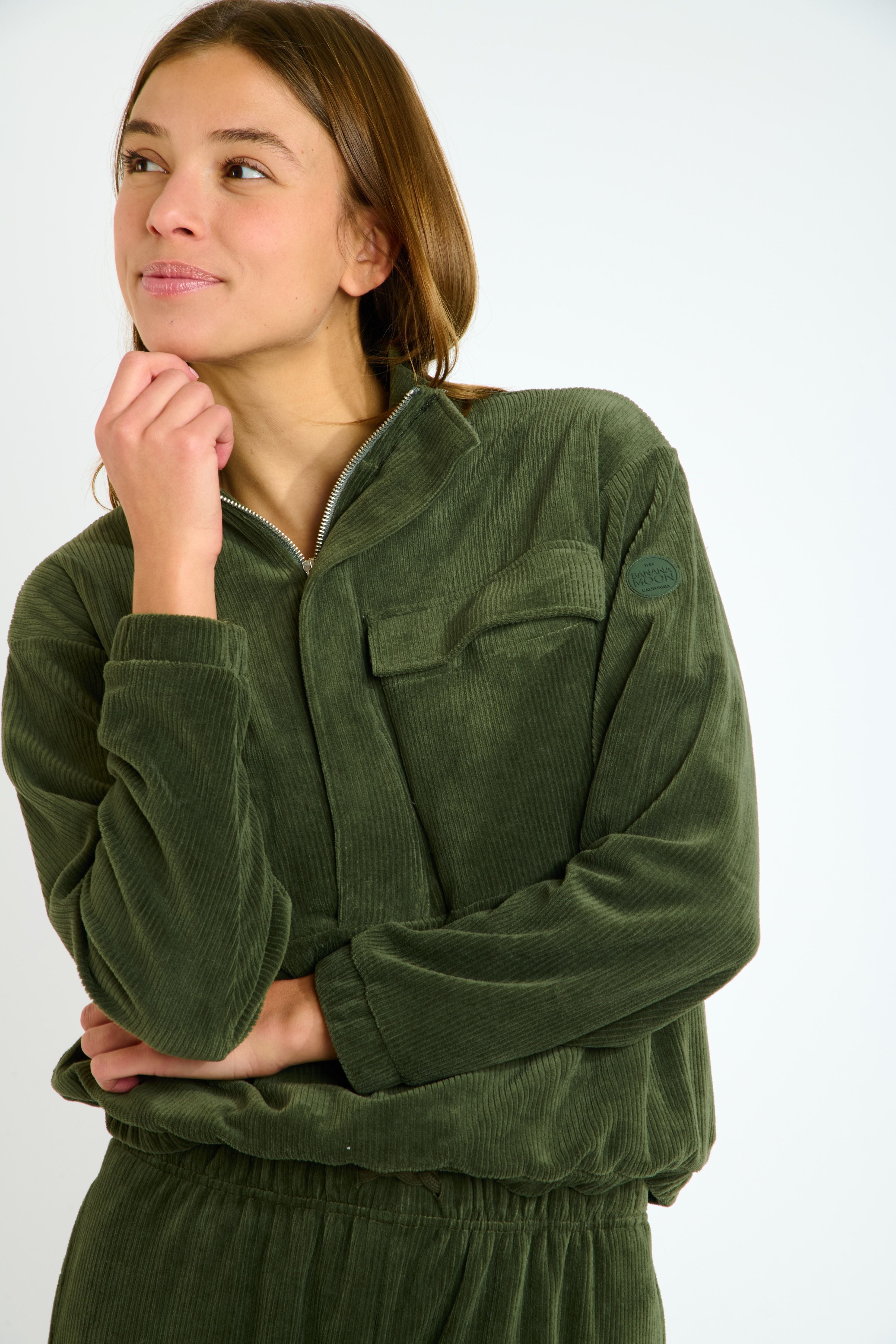 GAVIN-QUANDARY Sweat-shirt en kaki Sweatshirts Banana Moon