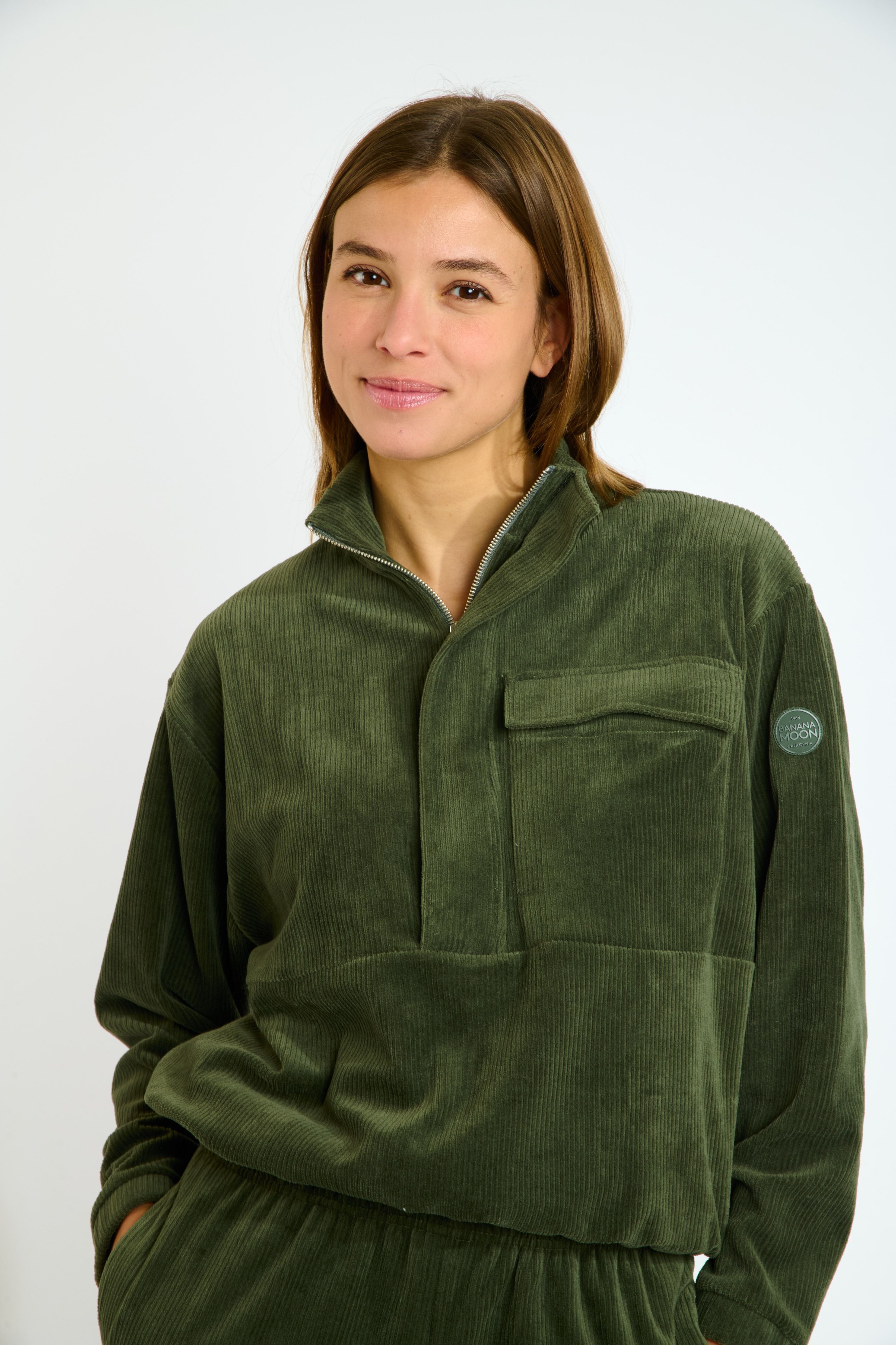 GAVIN-QUANDARY Sweat-shirt en kaki Sweatshirts Banana Moon