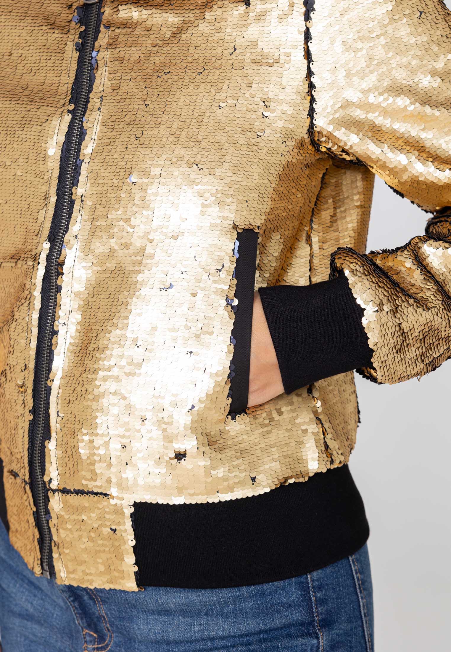 Veste bomber Glitter W en or Vestes Bombers Original