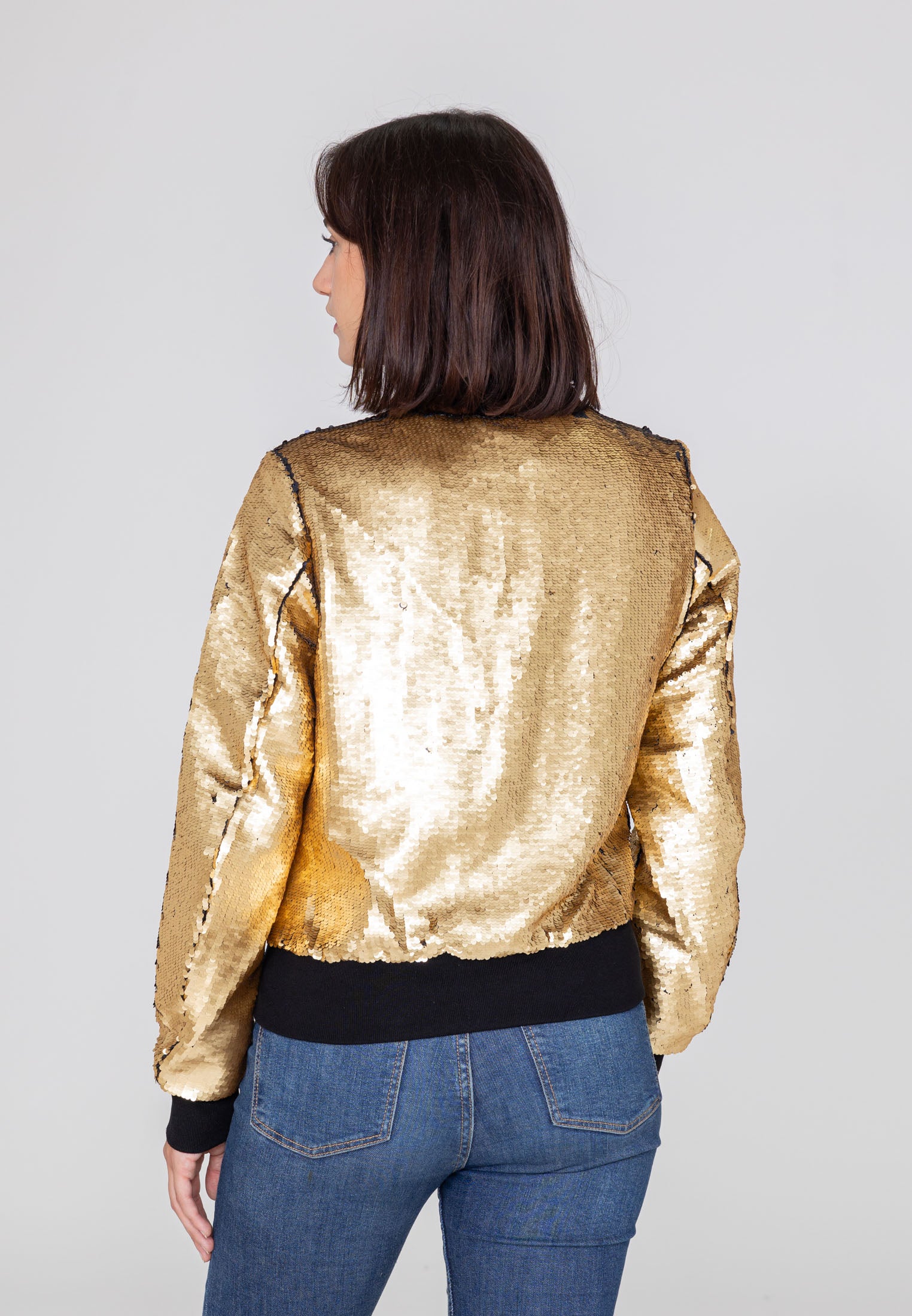 Veste bomber Glitter W en or Vestes Bombers Original