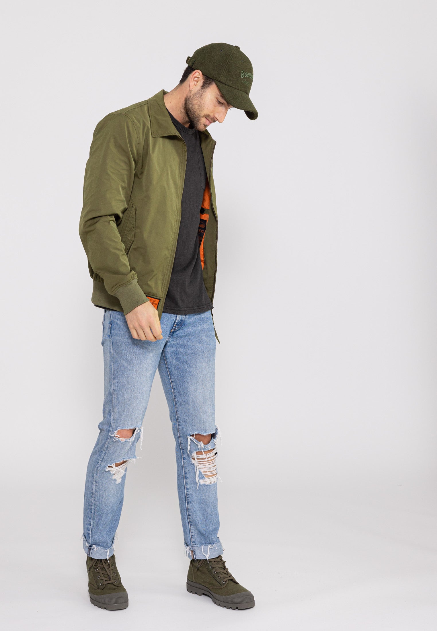 Hawk M Bomber dans Vestes Kaki Bombers Original