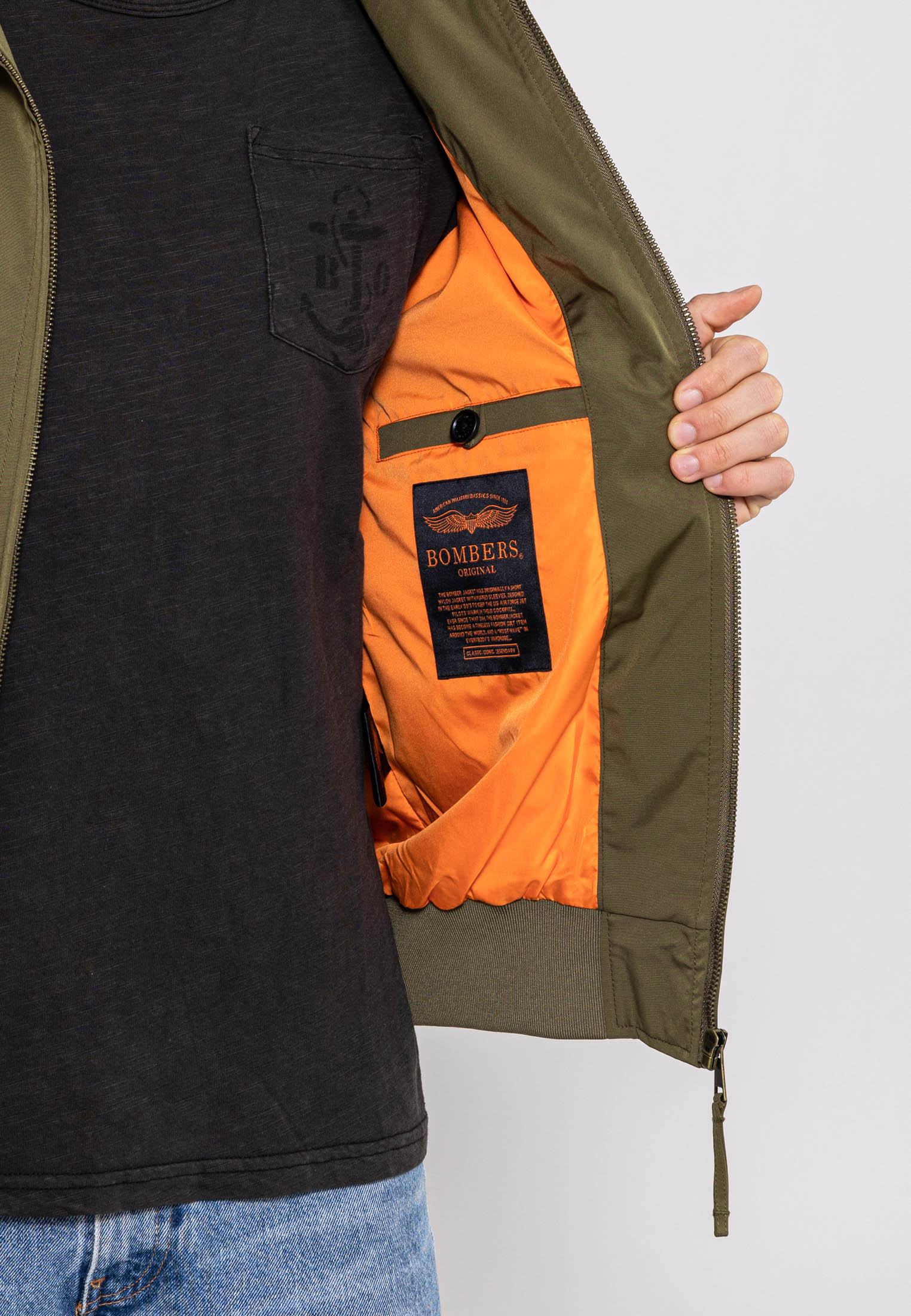 Hawk M Bomber dans Vestes Kaki Bombers Original