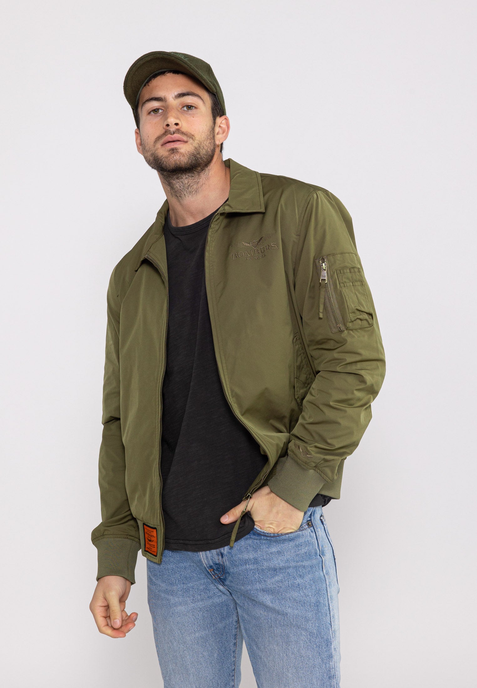 Hawk M Bomber dans Vestes Kaki Bombers Original