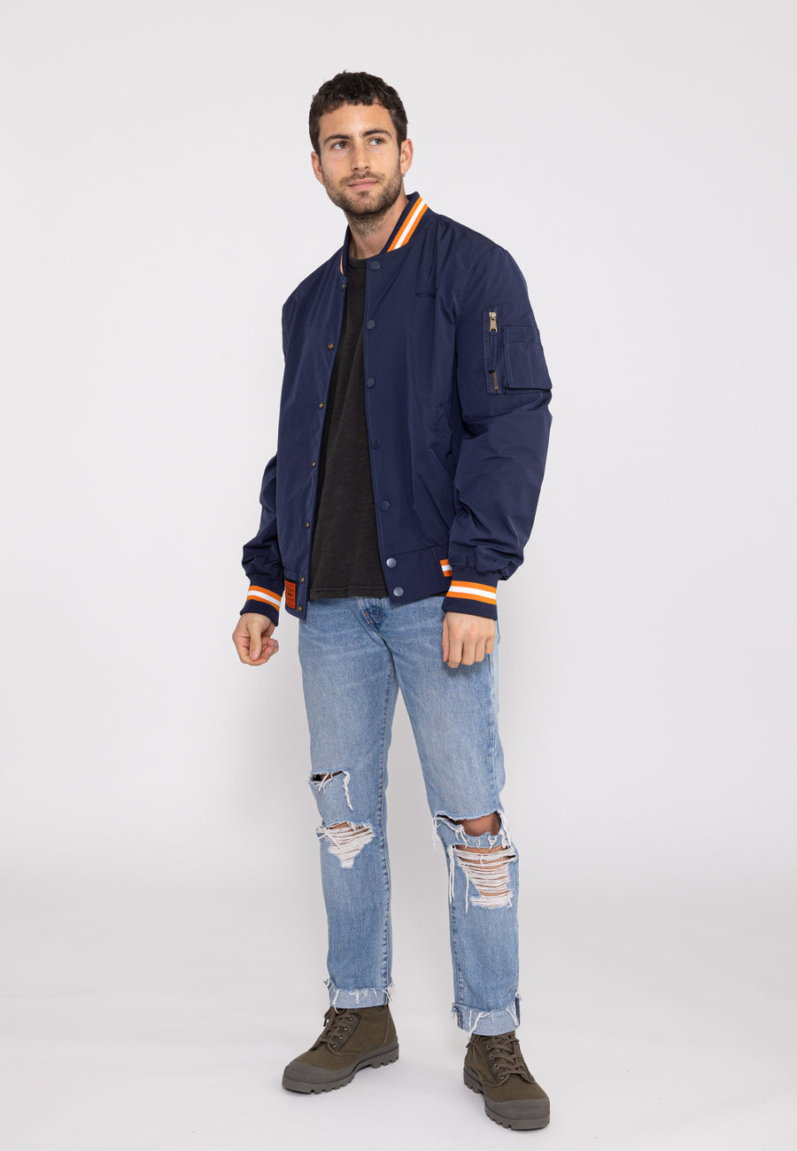 Veste Hiller M Bomber en marine/orange Vestes Bombers Original