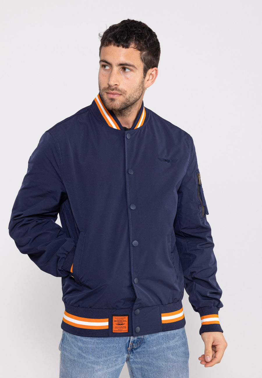 Veste Hiller M Bomber en marine/orange Vestes Bombers Original