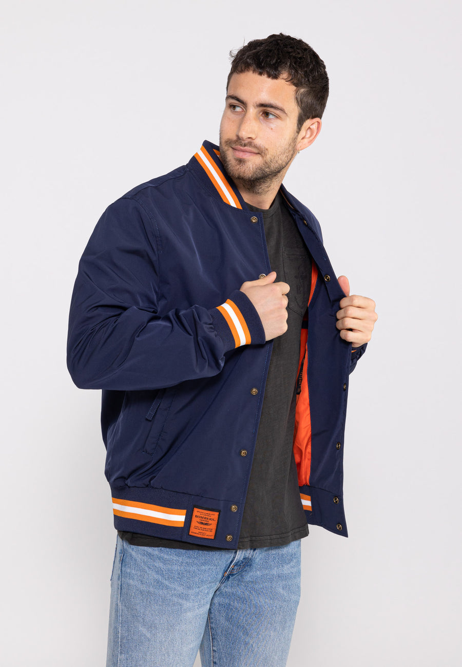Veste Hiller M Bomber en marine/orange Vestes Bombers Original