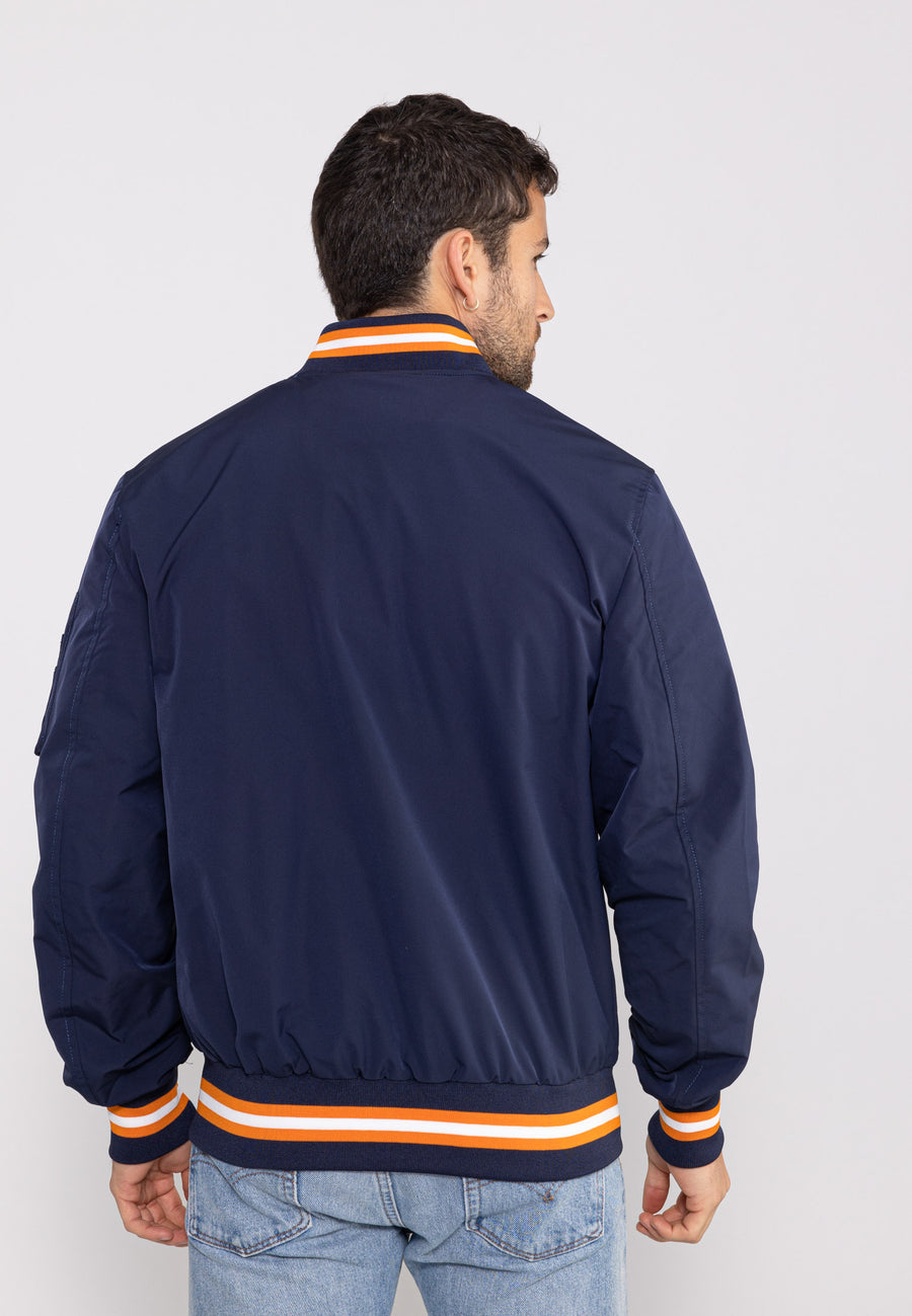 Veste Hiller M Bomber en marine/orange Vestes Bombers Original