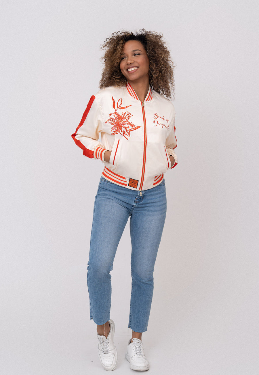 Honey W Bombers in White Vestes Bombers Original