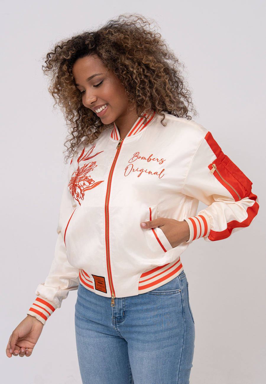 Honey W Bombers in White Vestes Bombers Original