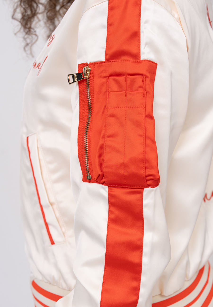 Honey W Bombers in White Vestes Bombers Original
