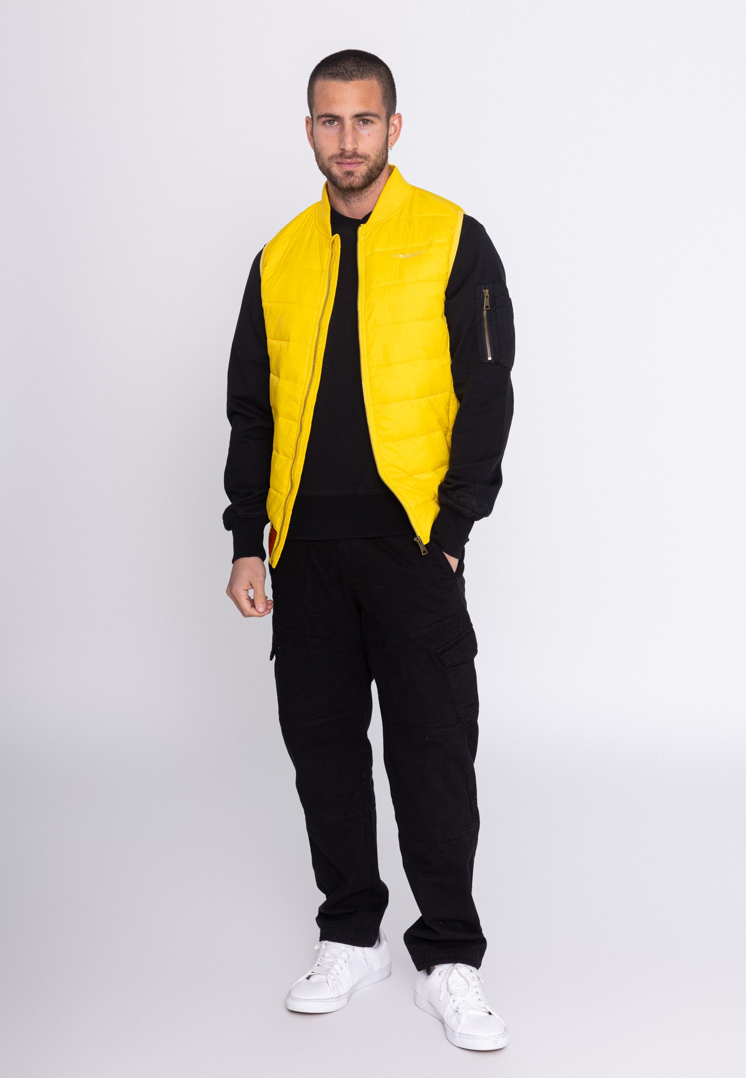 Houston M Gilet matelassé en D.Yellow Vestes Bombers Original