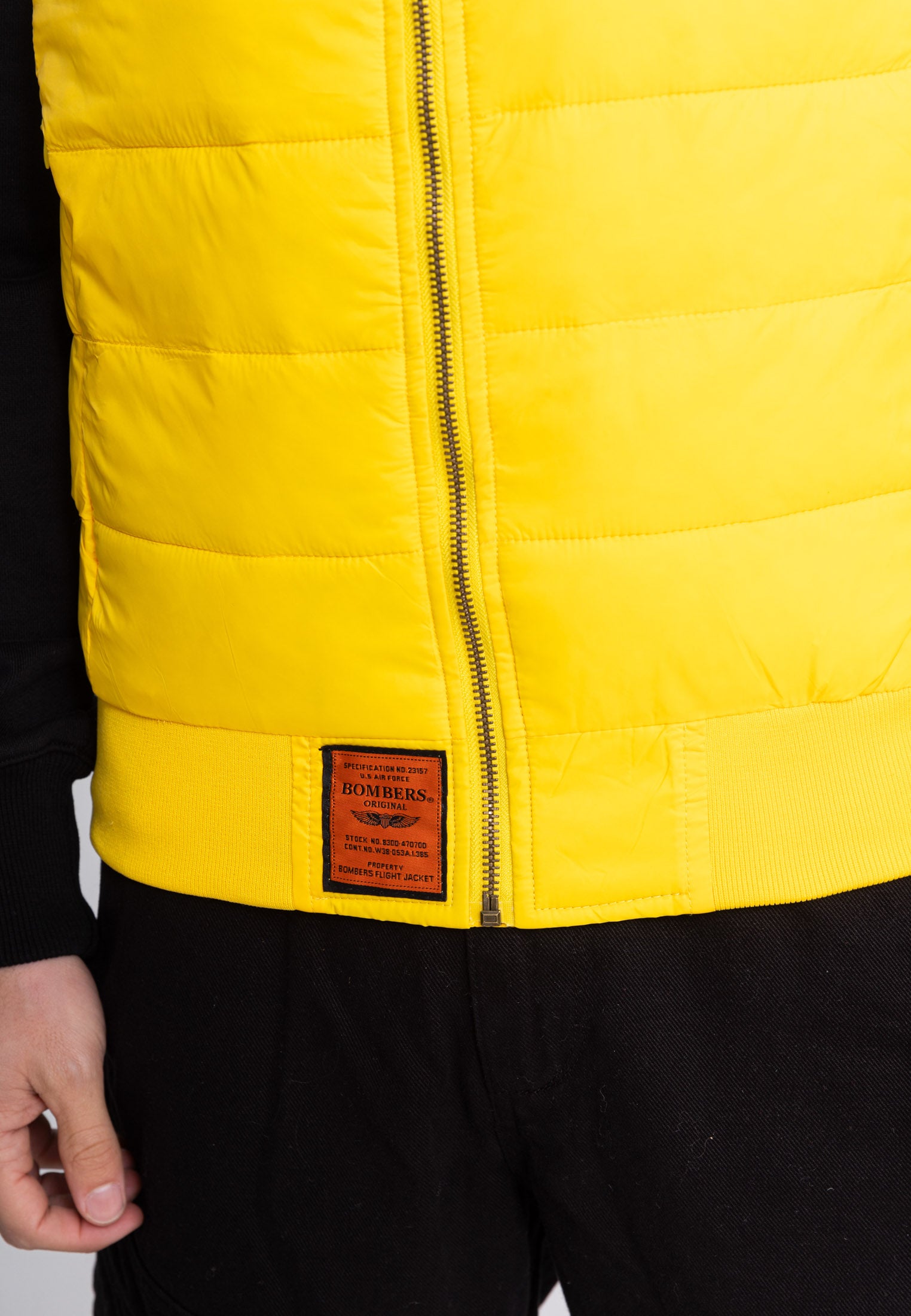 Houston M Gilet matelassé en D.Yellow Vestes Bombers Original