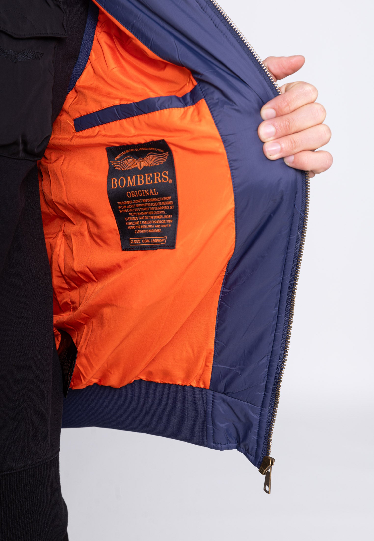 Houston M Gilet matelassé in Navy Vestes Bombers Original
