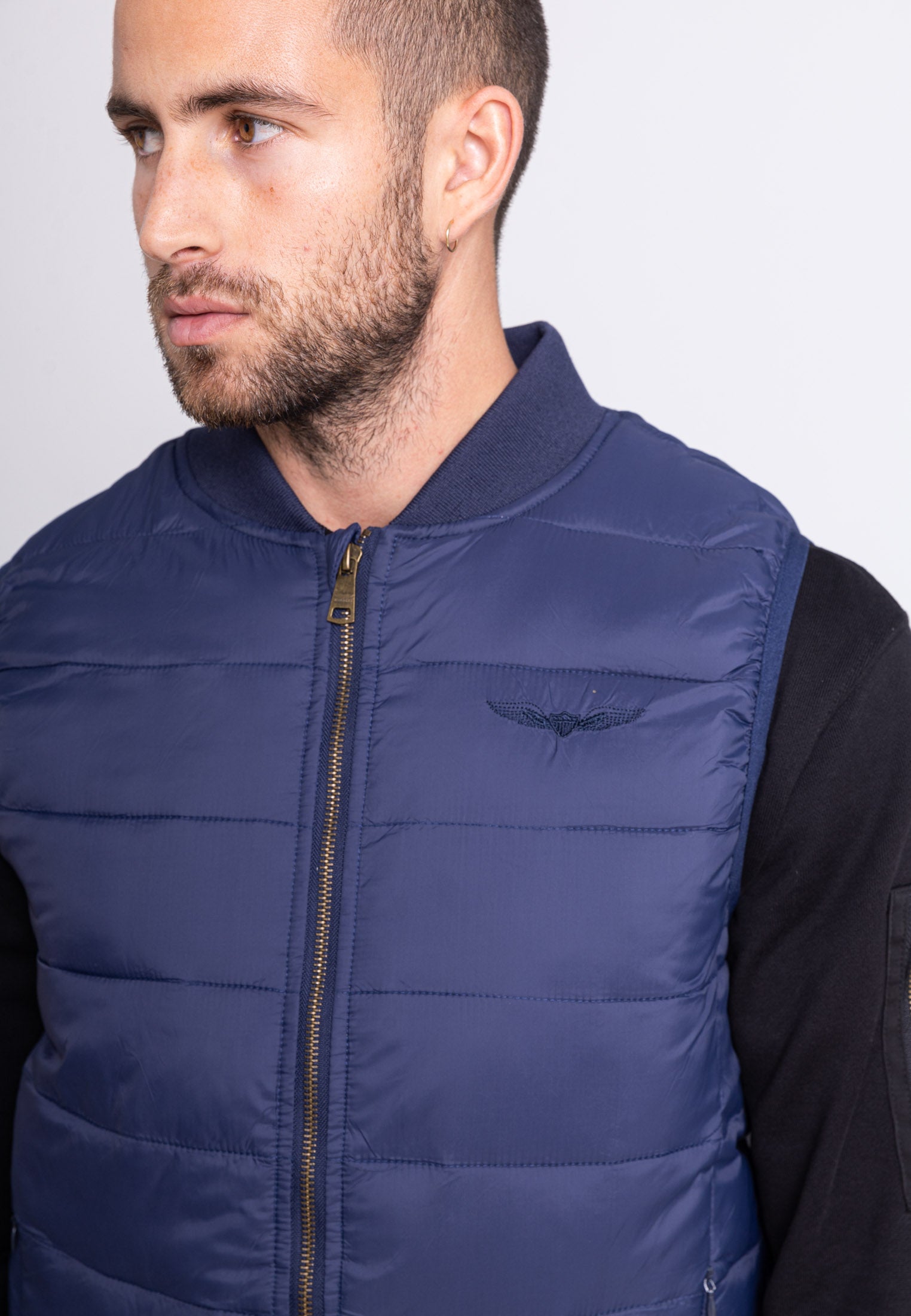 Houston M Gilet matelassé in Navy Vestes Bombers Original