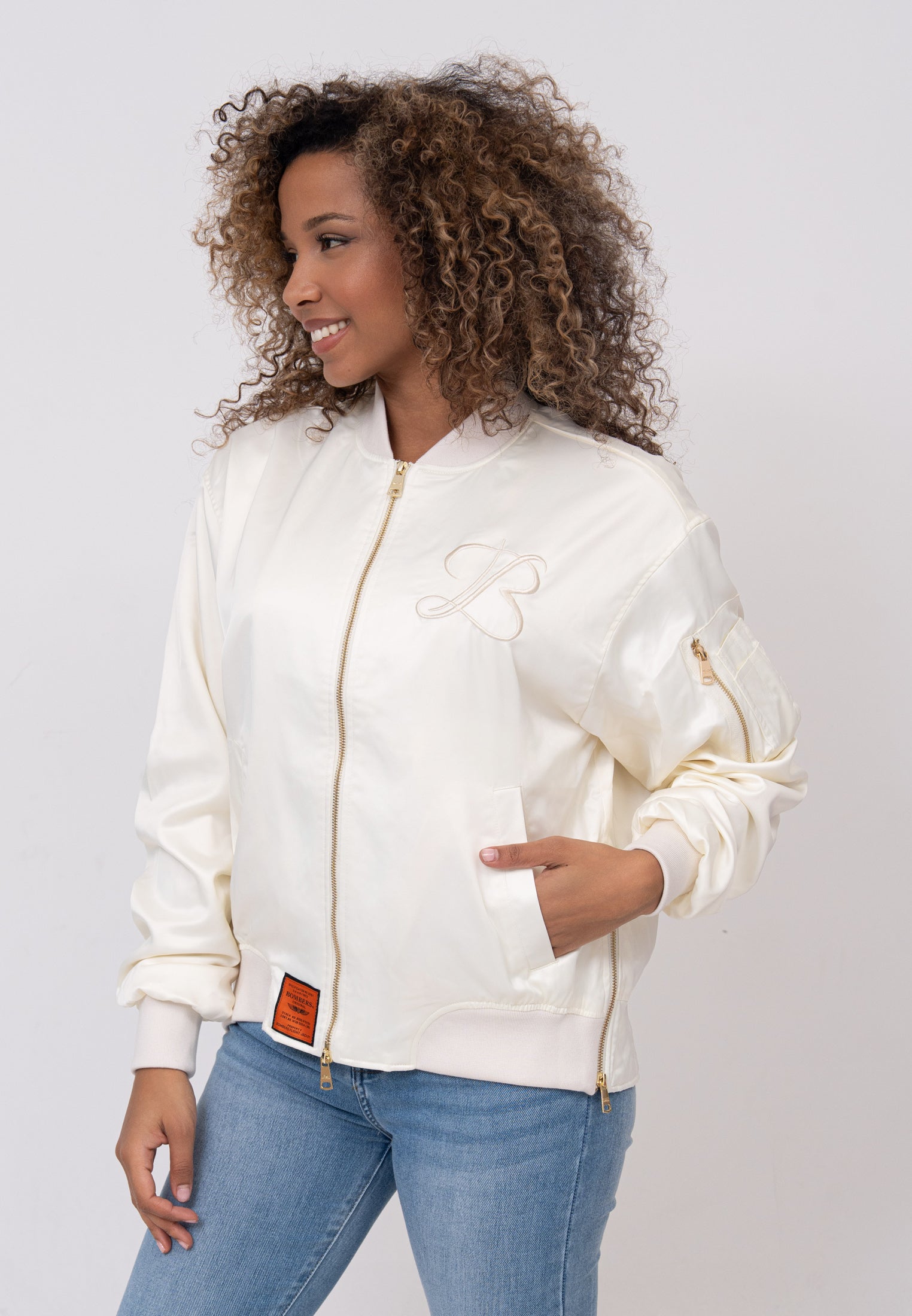 Kansas W Bombers in Cream Vestes Bombers Original